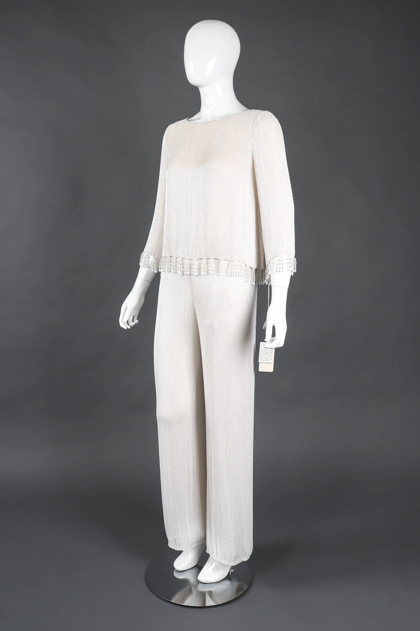 Beaded Silk Top & Pant Set - Image 3