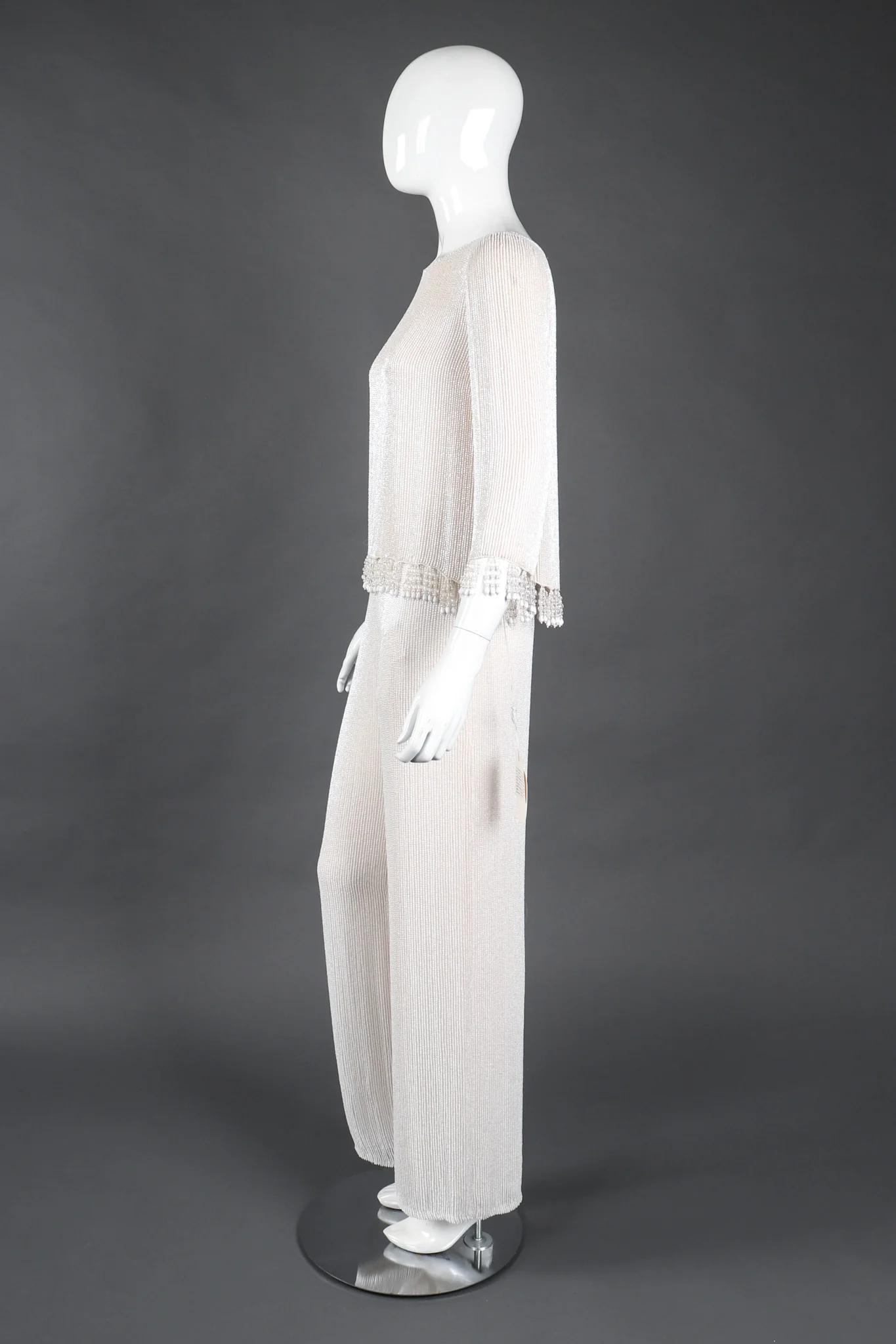 Beaded Silk Top & Pant Set - Image 4