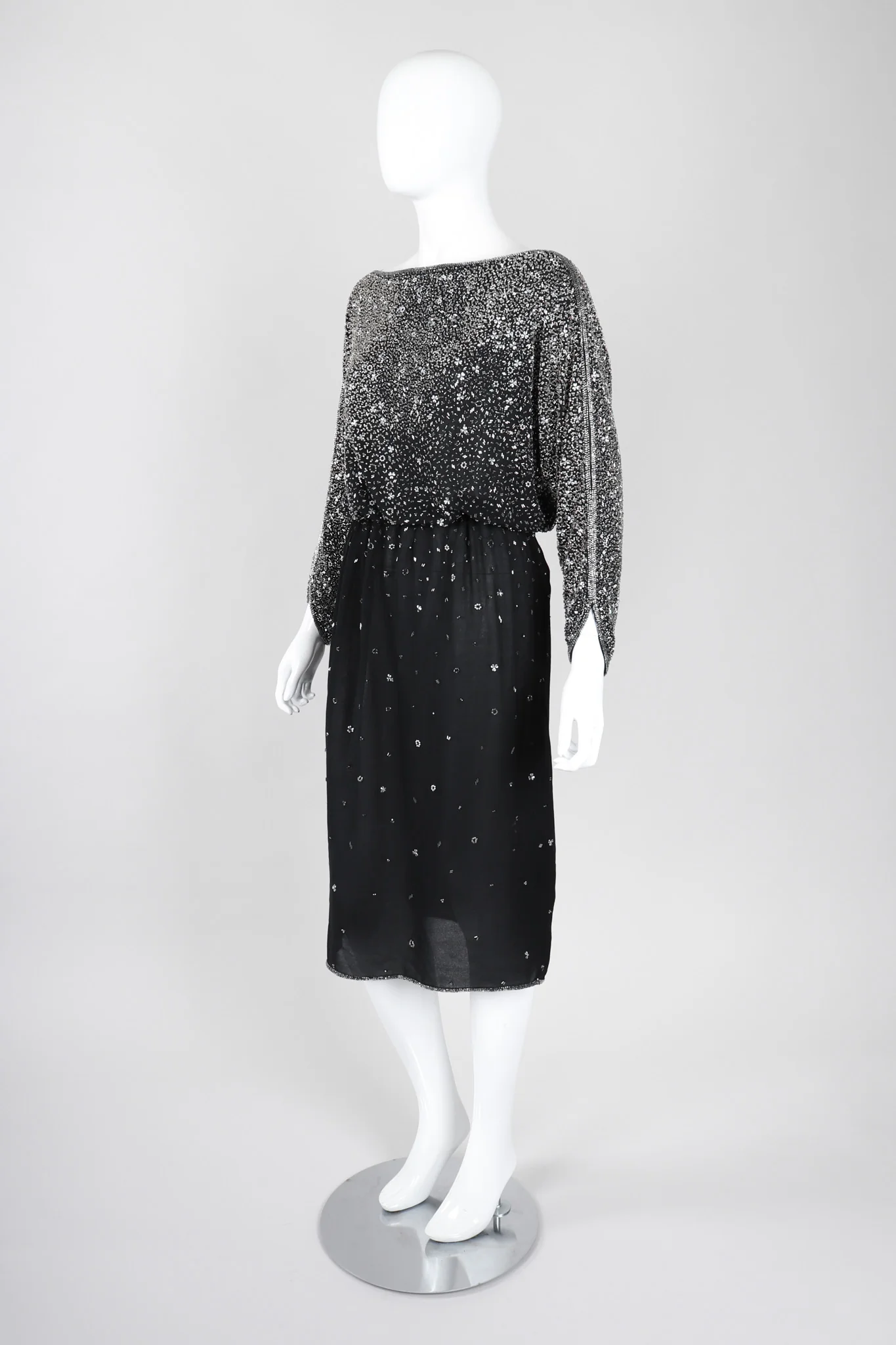 Beaded Starry Dolman Sleeve Dress - Image 3