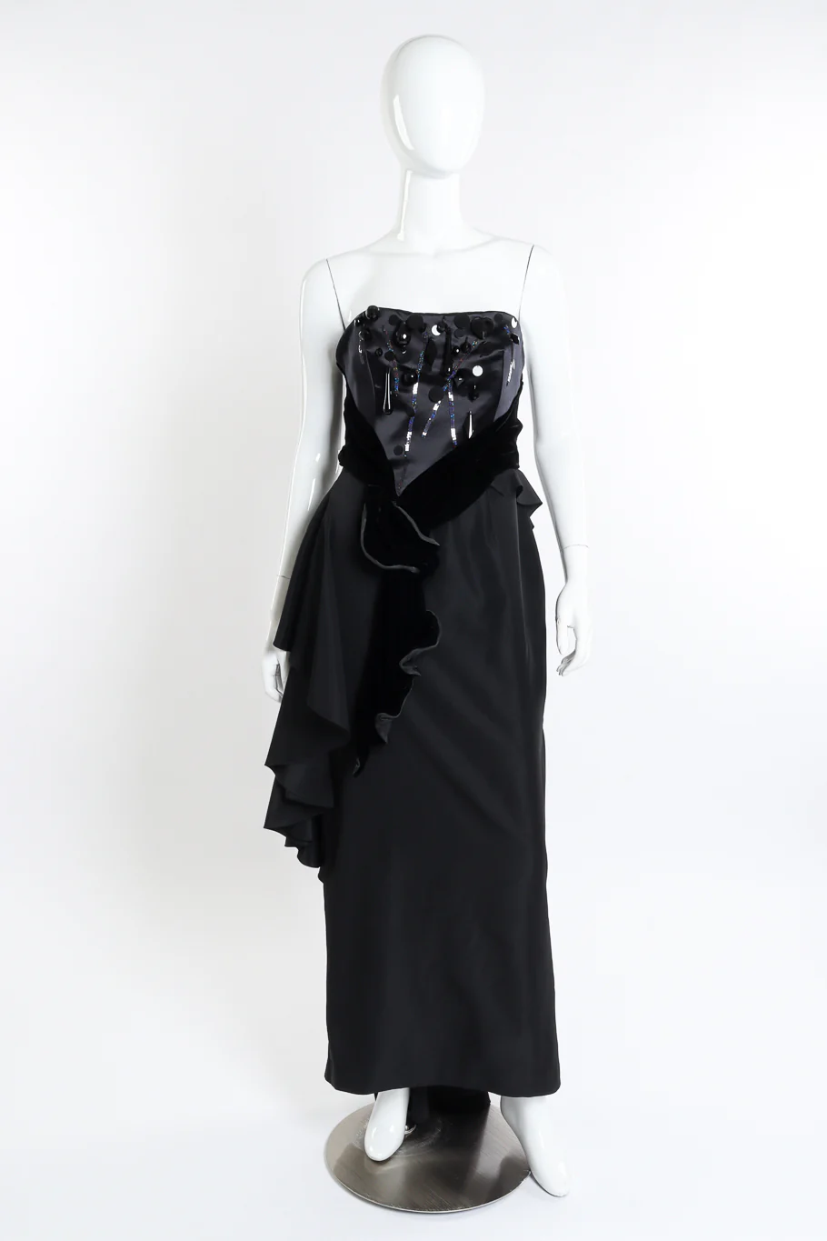 Beaded Strapless Gown