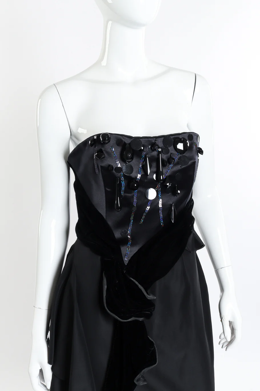 Beaded Strapless Gown - Image 4