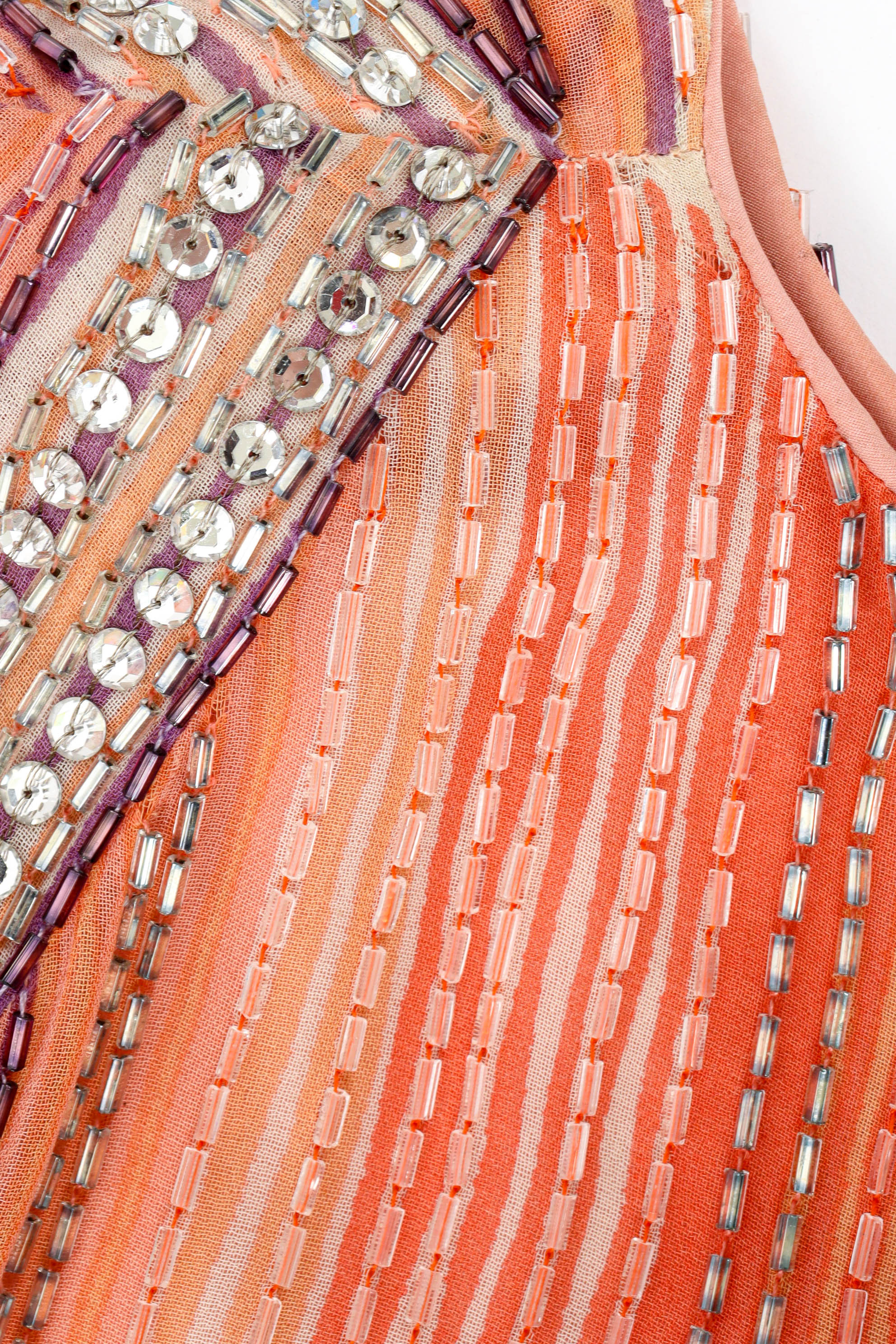 Beaded Stripe Shift Dress - Image 7