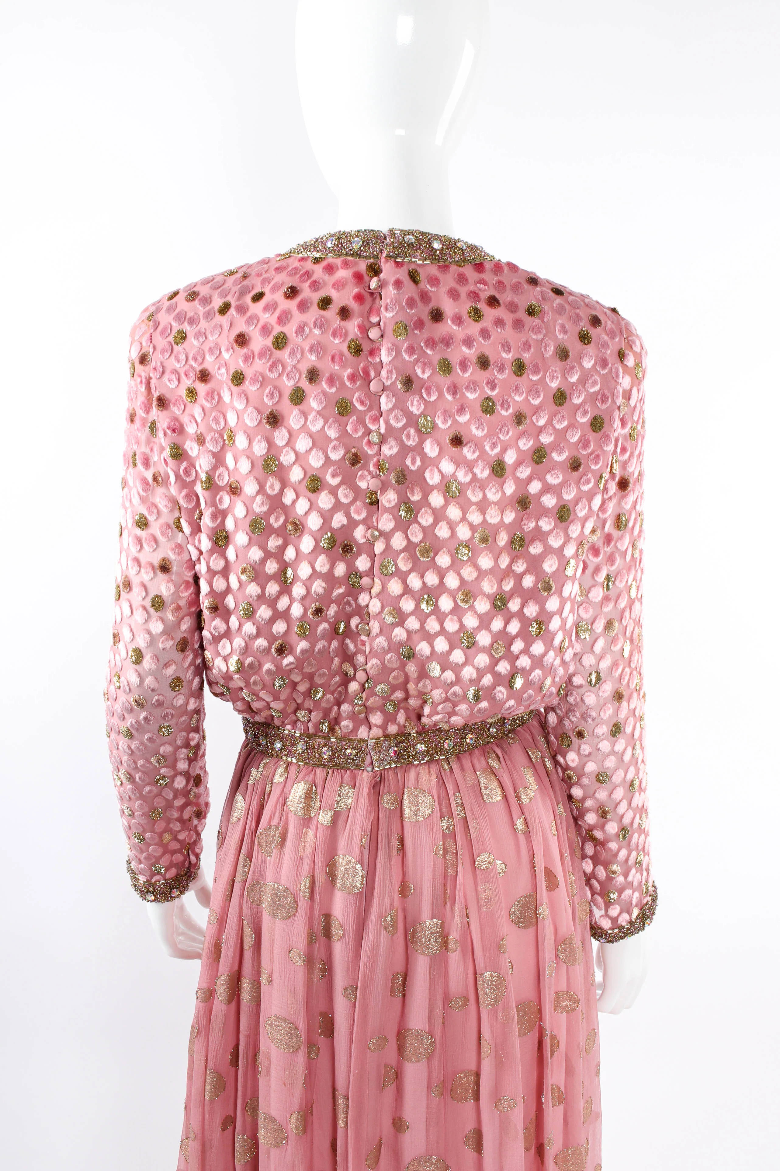 Beaded Textured Dot Dress - Image 2