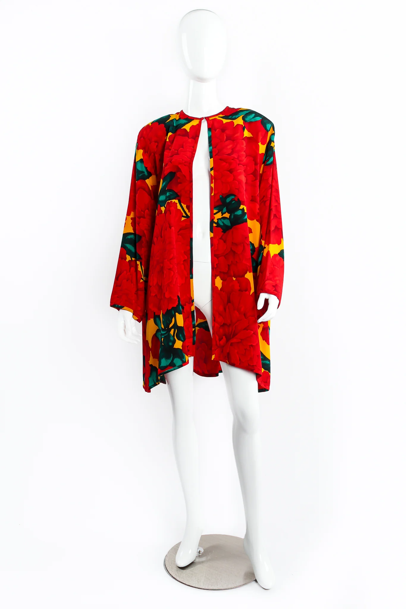 Begonia Print Silk Duster - Image 6