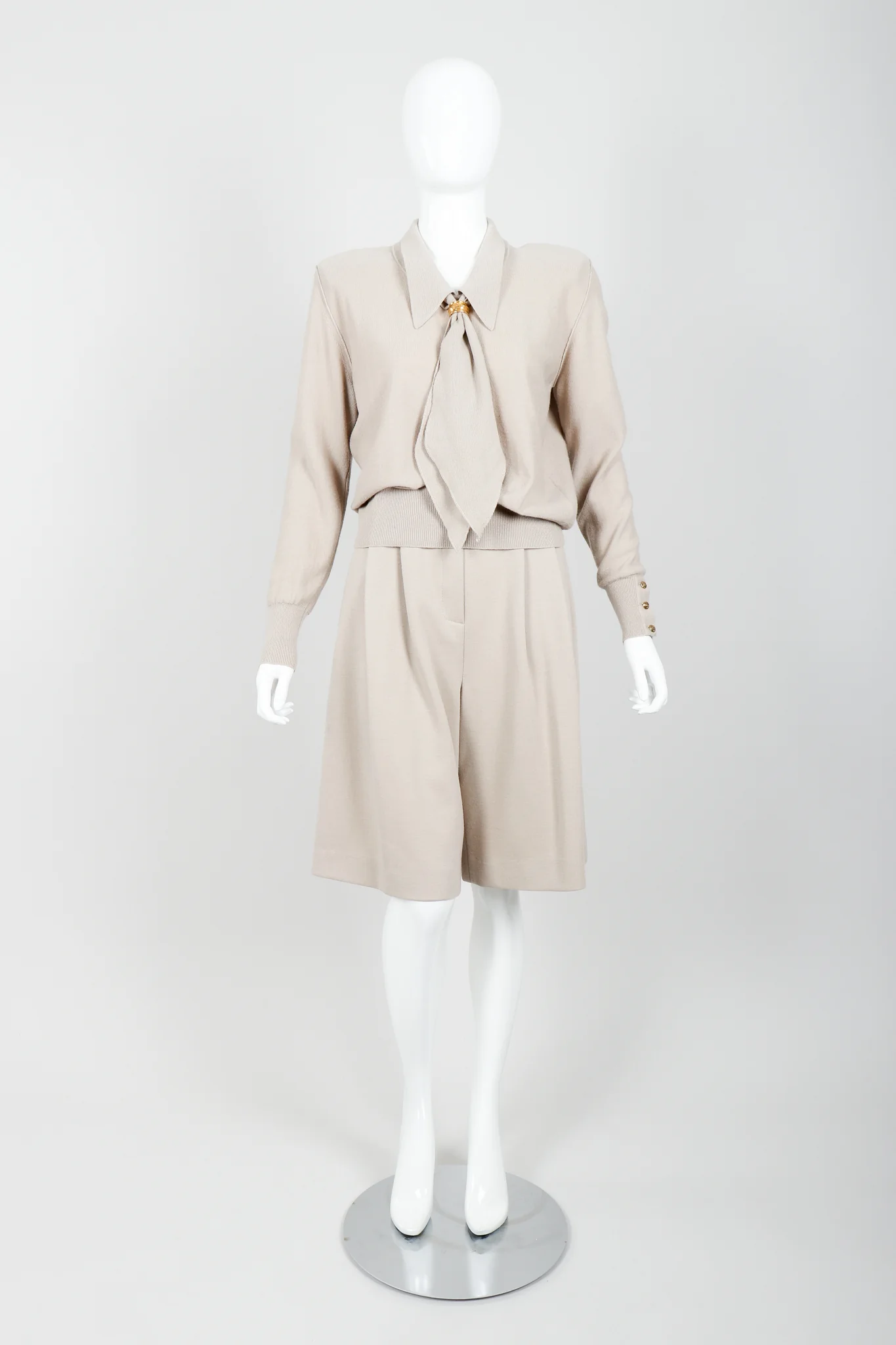 Sand Knit Sweater & Short Ensemble - Image 5