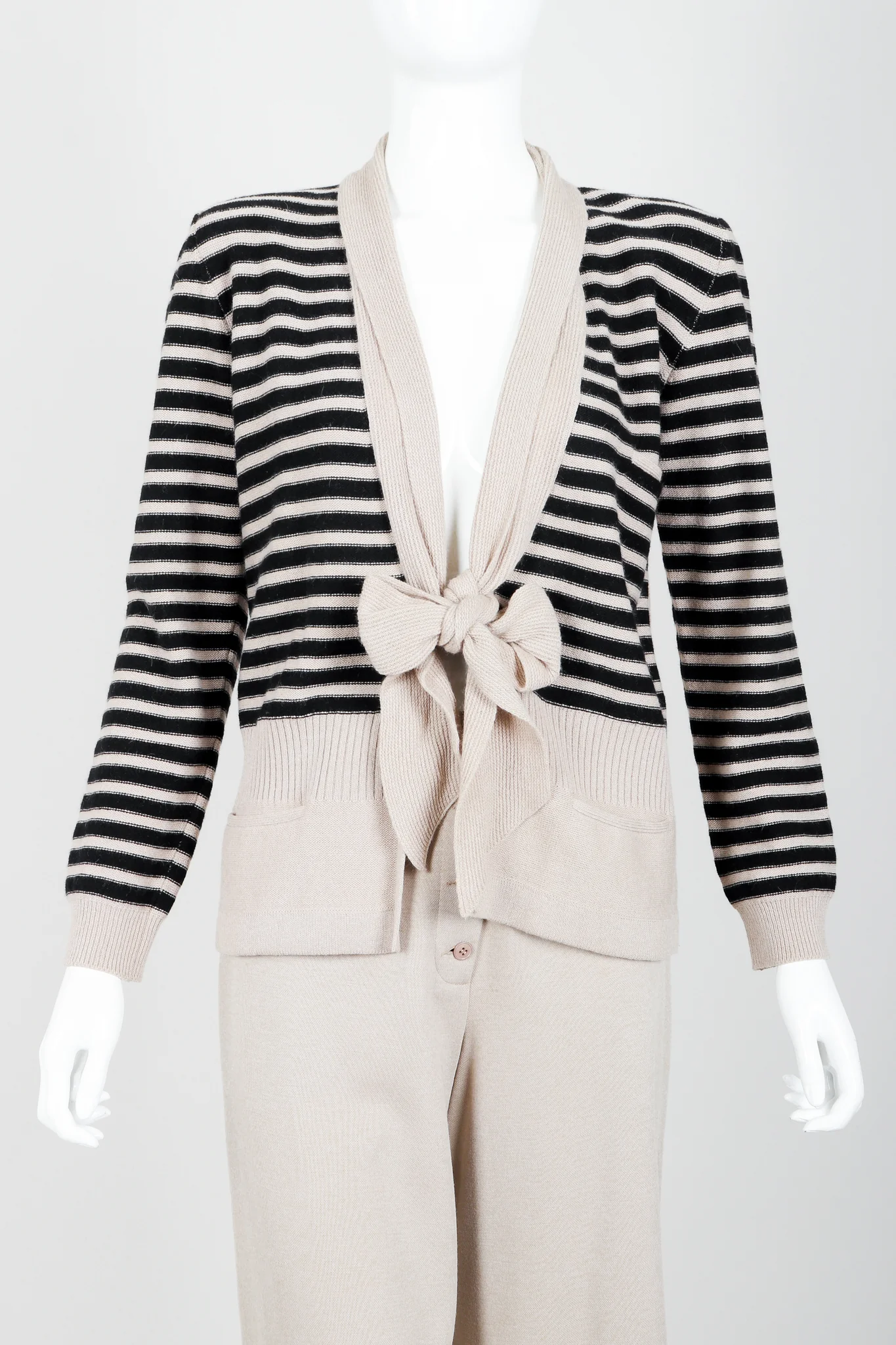 Beige Knit Sweater & Short Set - Image 2