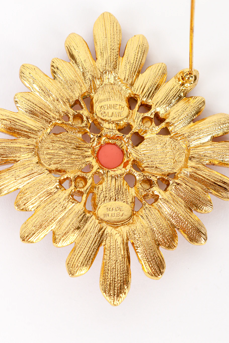 Bejeweled Cross Sunburst Brooch - Image 5