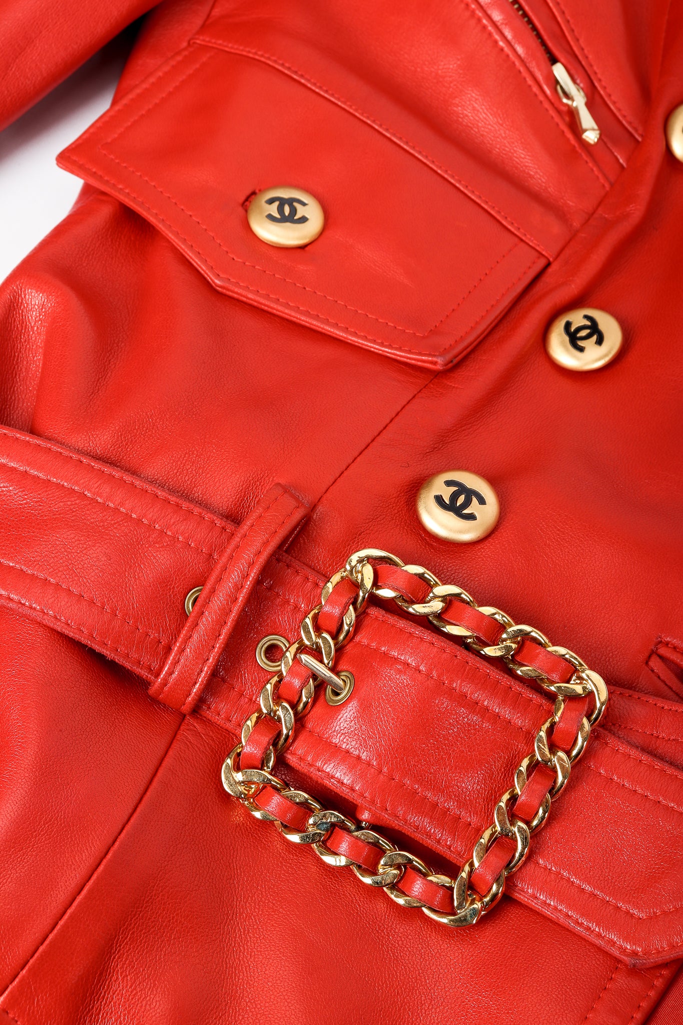 Belted Leather Jacket - Image 12
