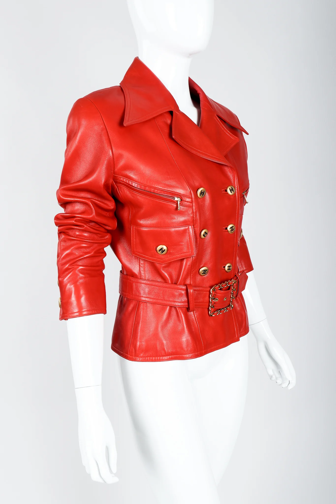 Belted Leather Jacket - Image 2