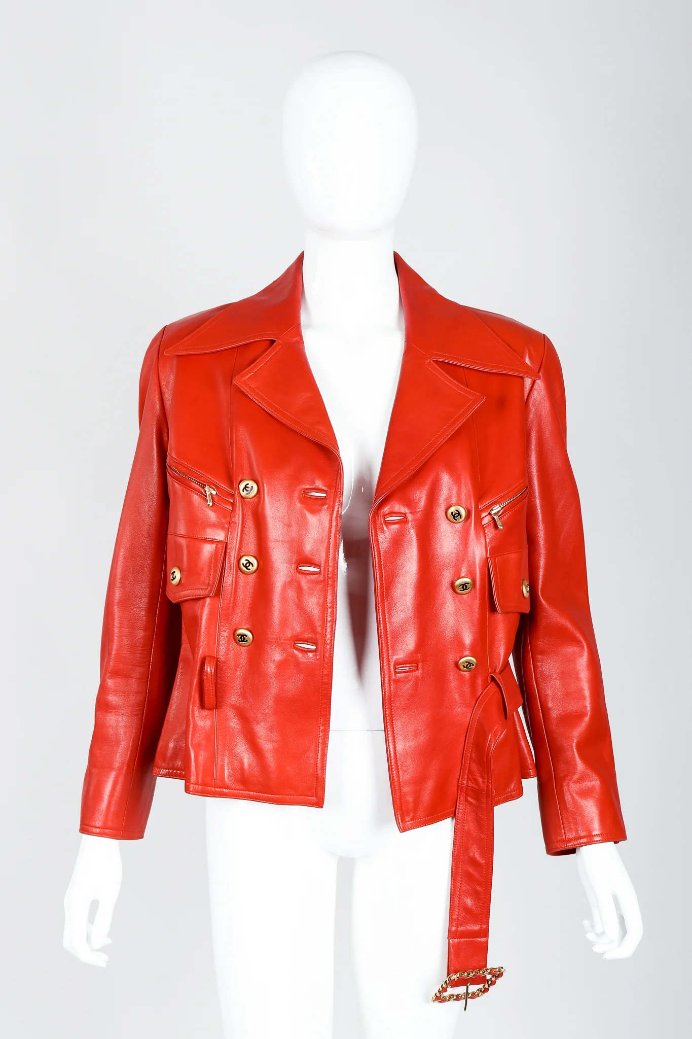 Belted Leather Jacket - Image 5