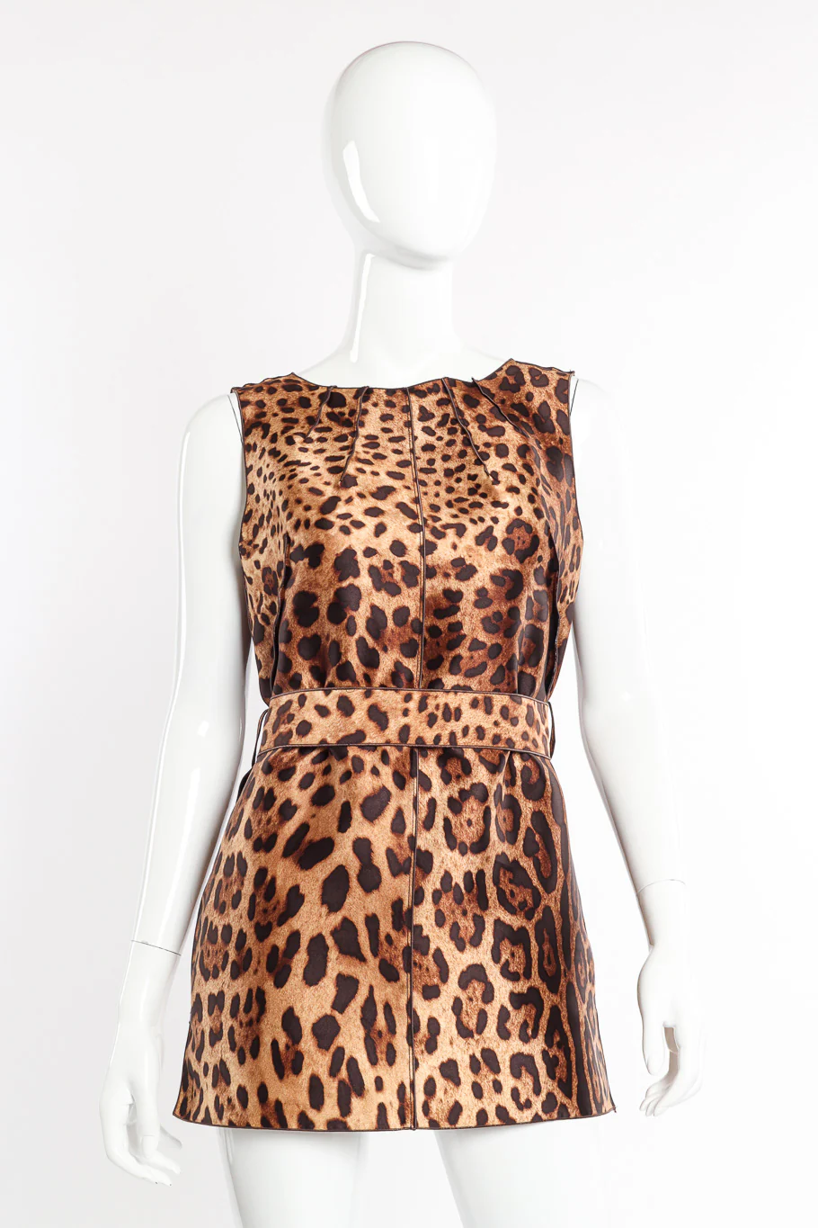 Belted Leopard Mini Dress