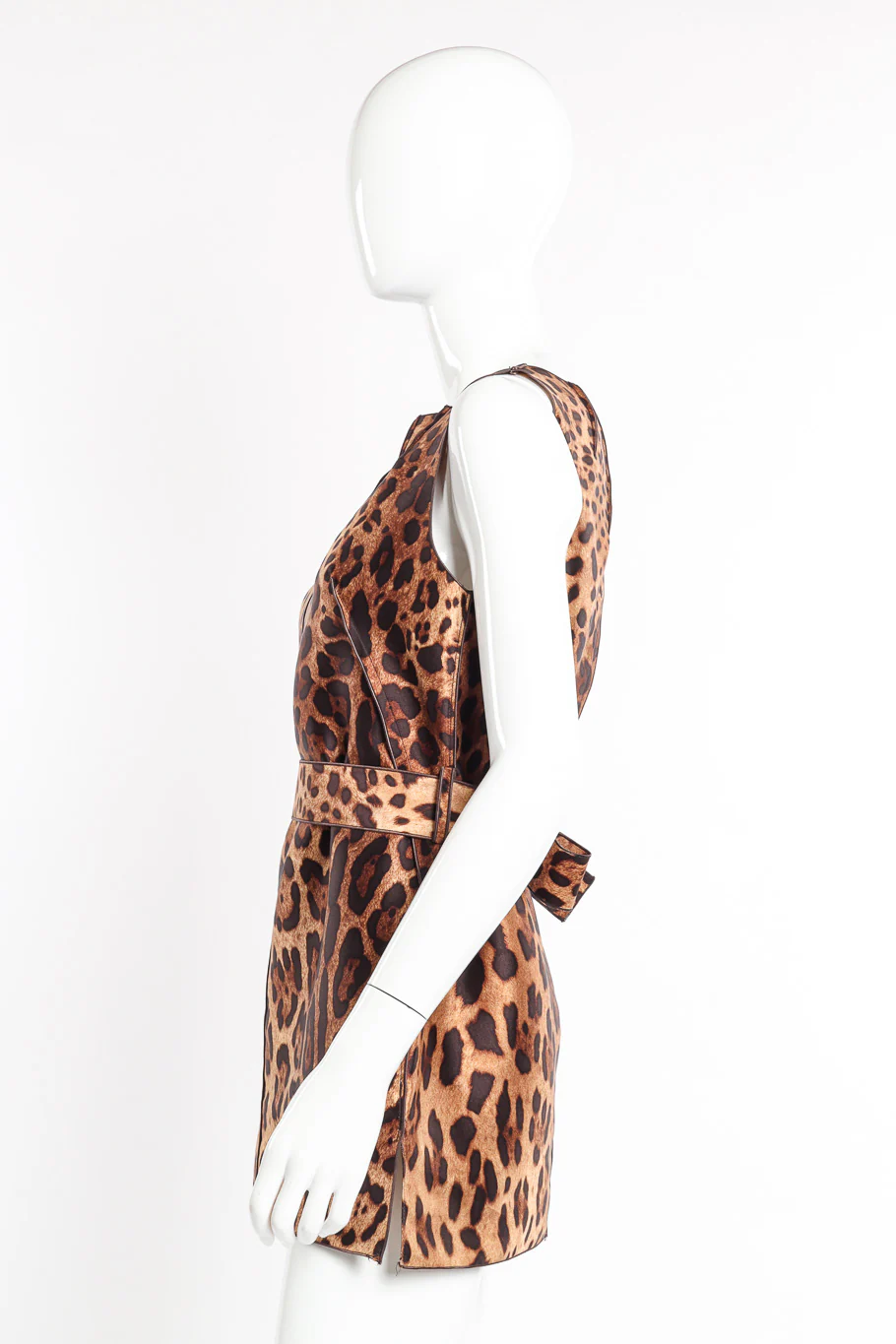 Belted Leopard Mini Dress - Image 2