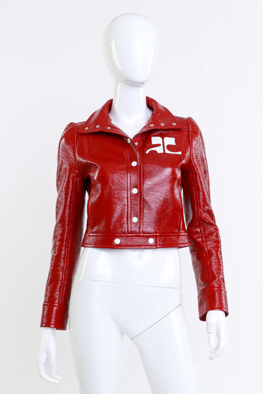 Berry Red Patent Moto Jacket