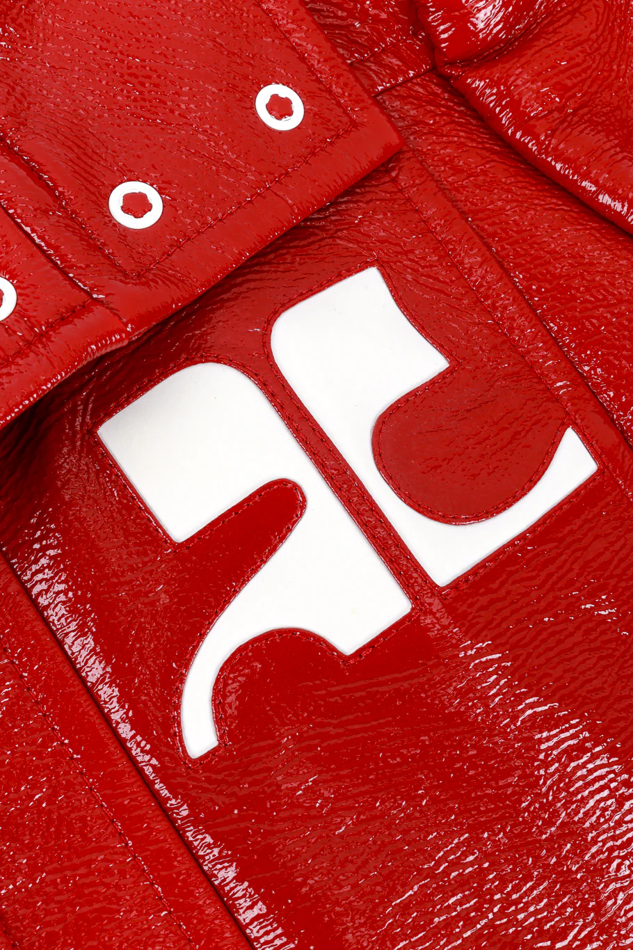 Berry Red Patent Moto Jacket - Image 7