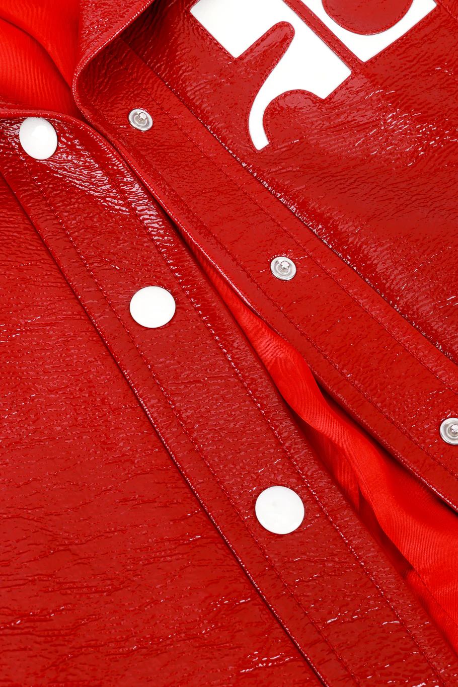 Berry Red Patent Moto Jacket - Image 8