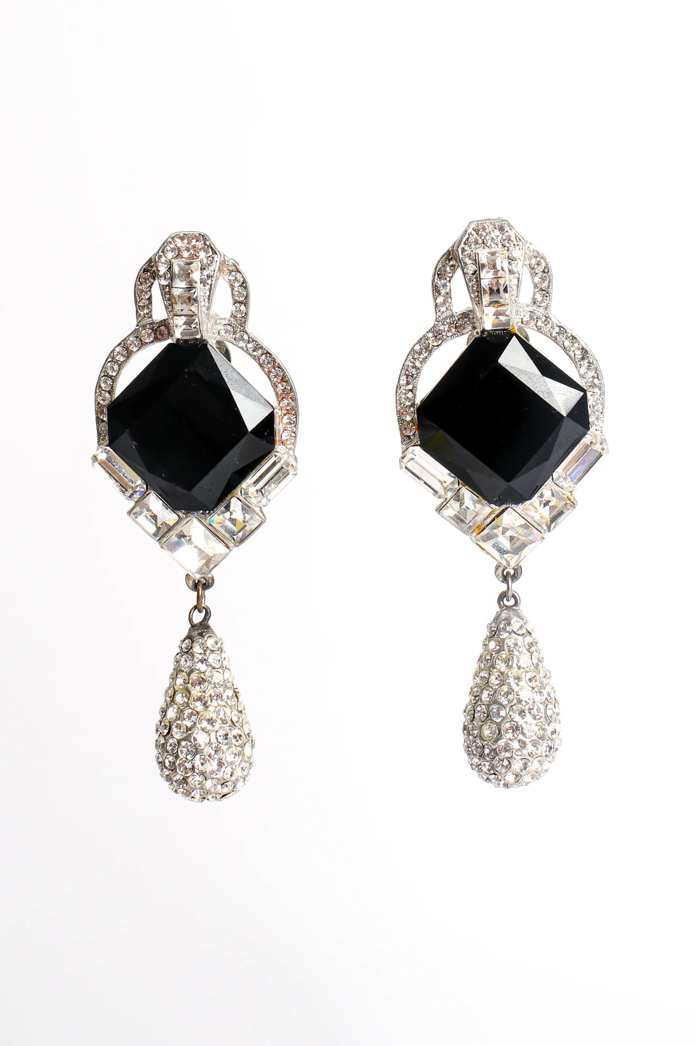 Crystal Deco Teardrop Earrings