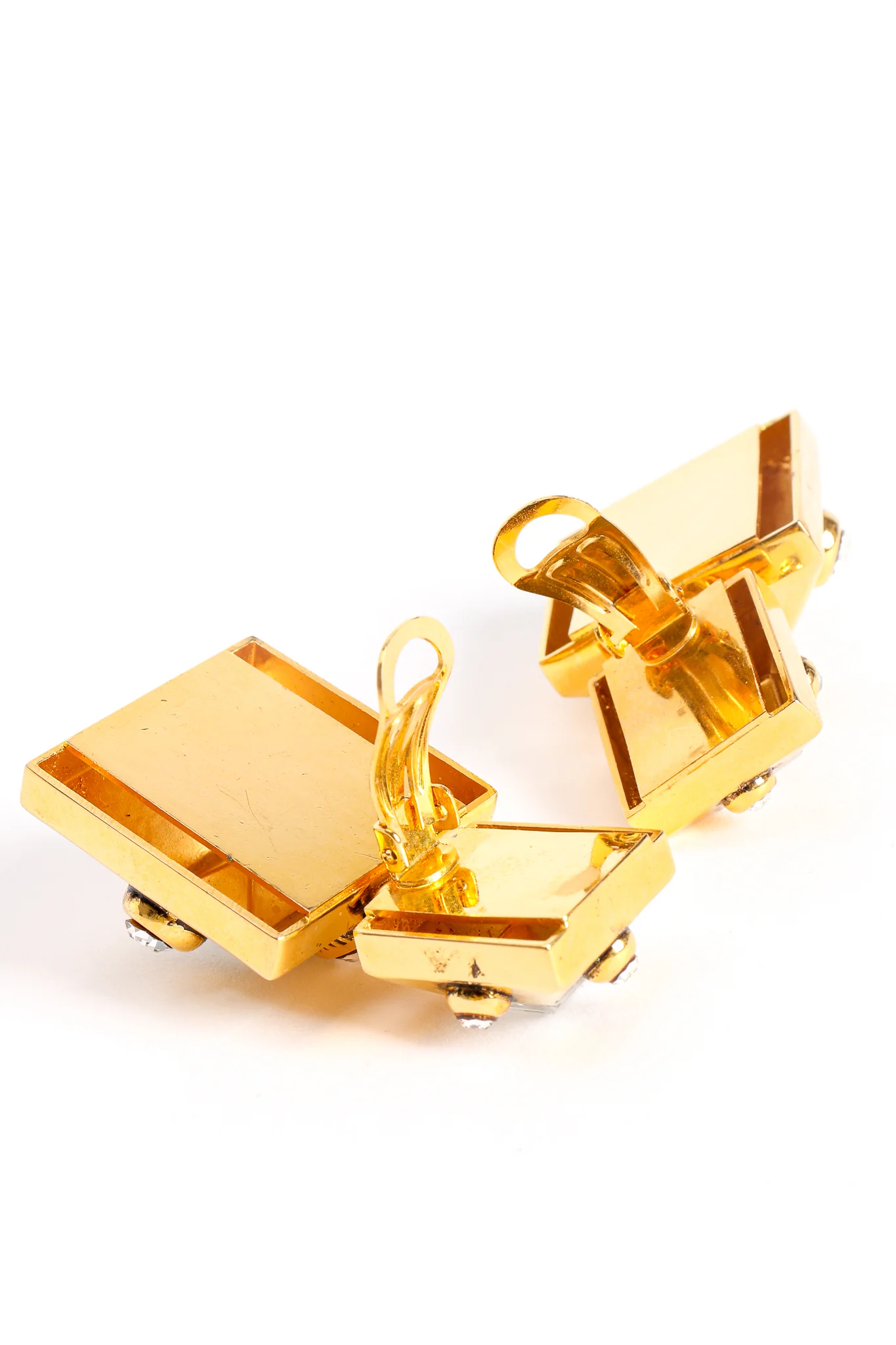 Beveled Pyramid Drop Earrings - Image 6
