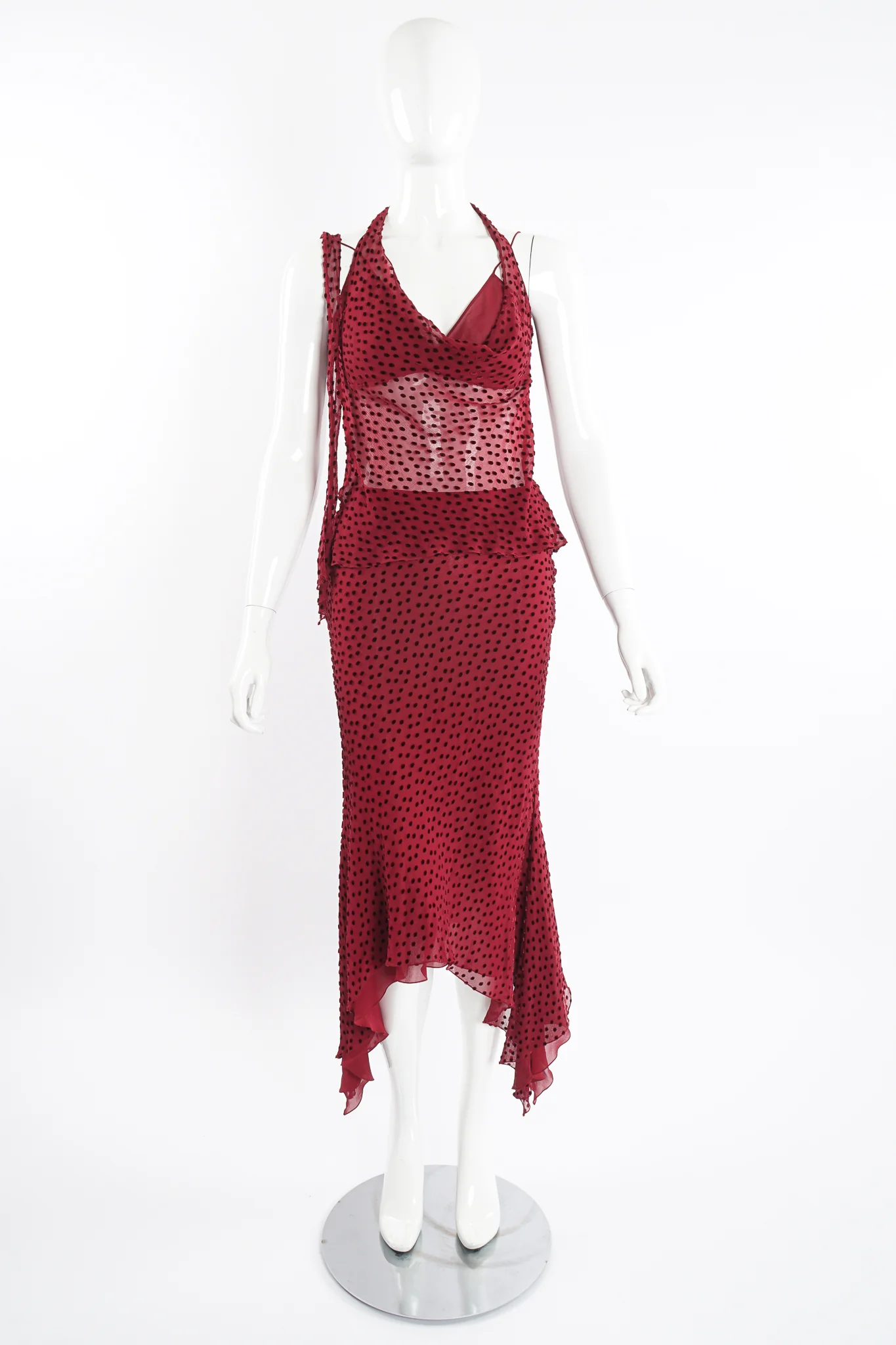 Bias Burnout Camisole & Skirt Set - Image 3