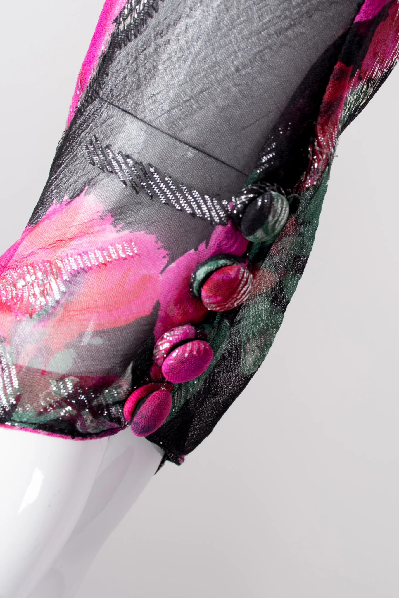 Bias Cut Floral Chiffon Dress - Image 11