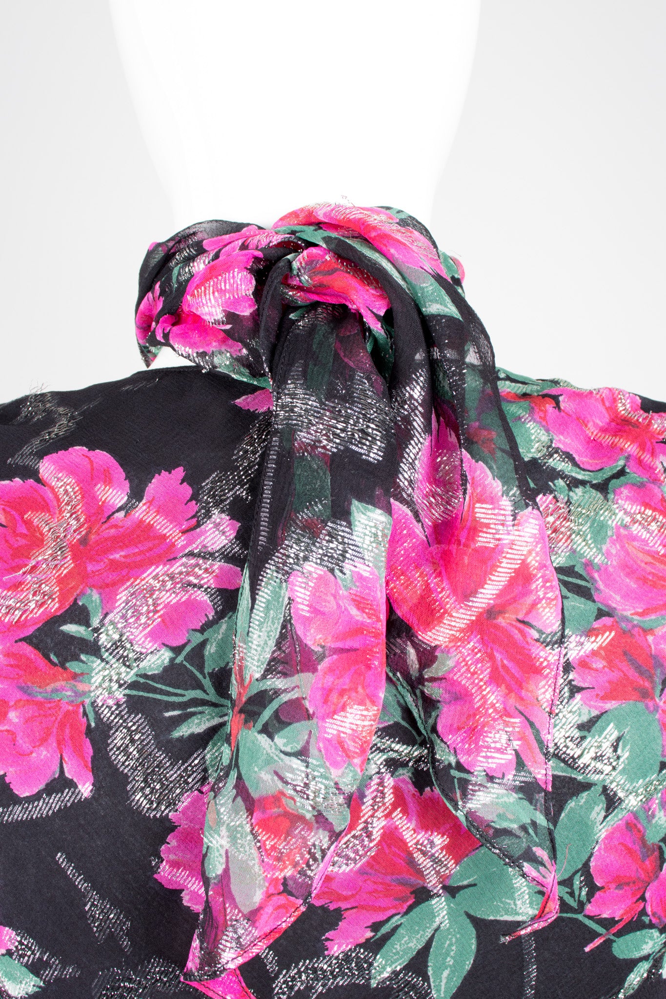 Bias Cut Floral Chiffon Dress - Image 8