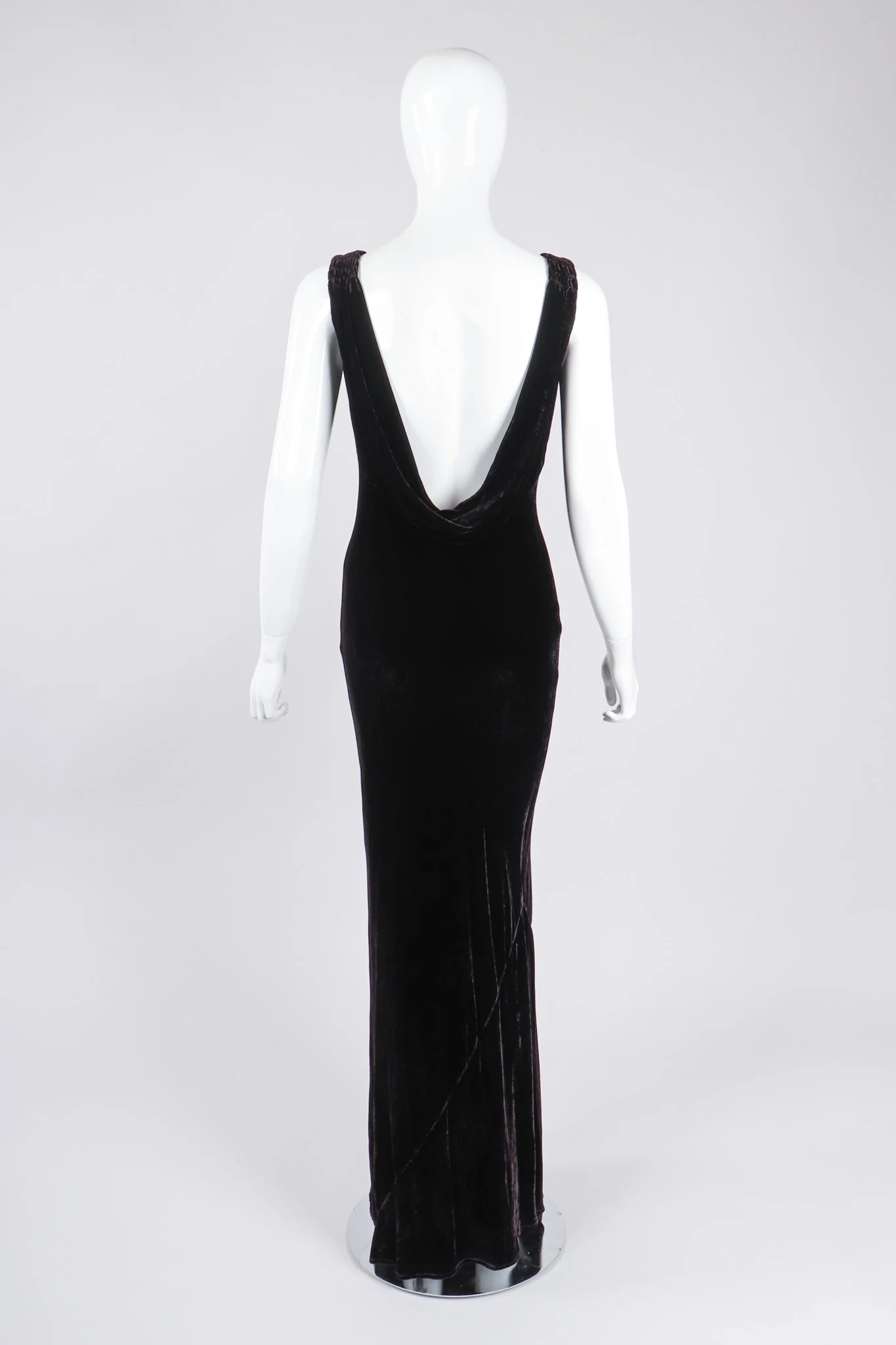 Bias Velvet Cowl Dress - Image 6