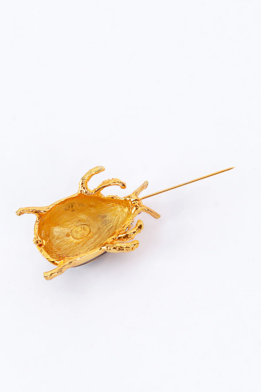 Black Bejeweled Beetle Brooch - Image 5