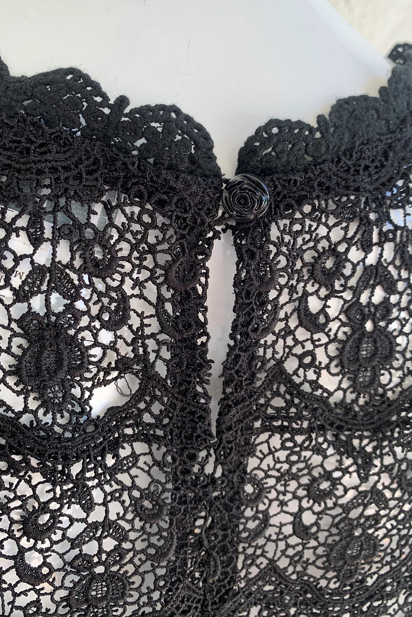 Black Crochet Lace Shell - Image 7