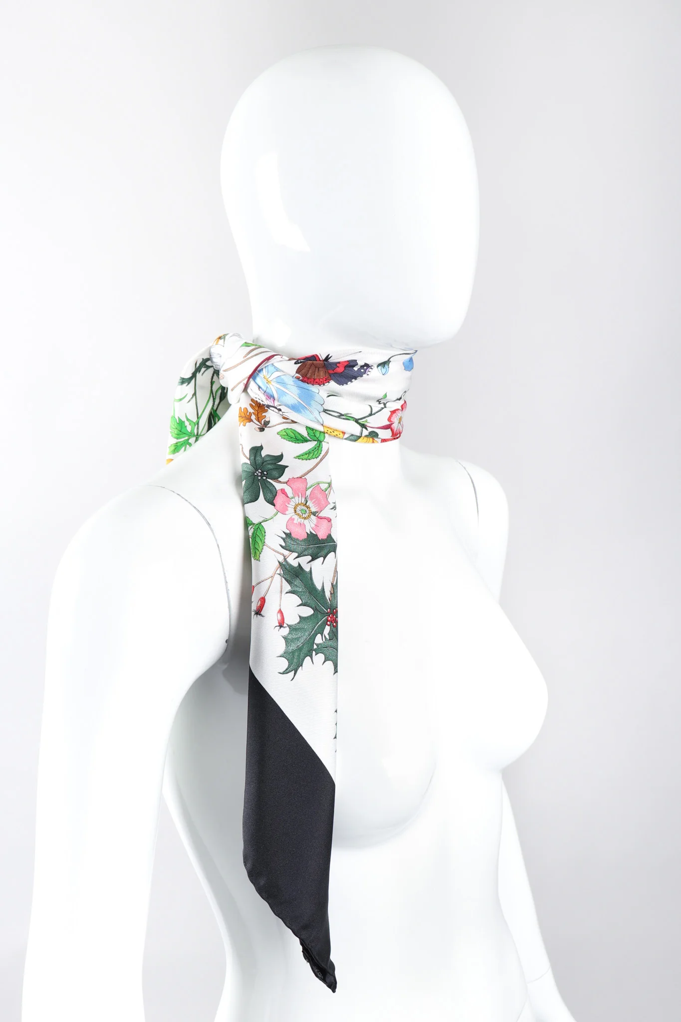Black Flora Scarf