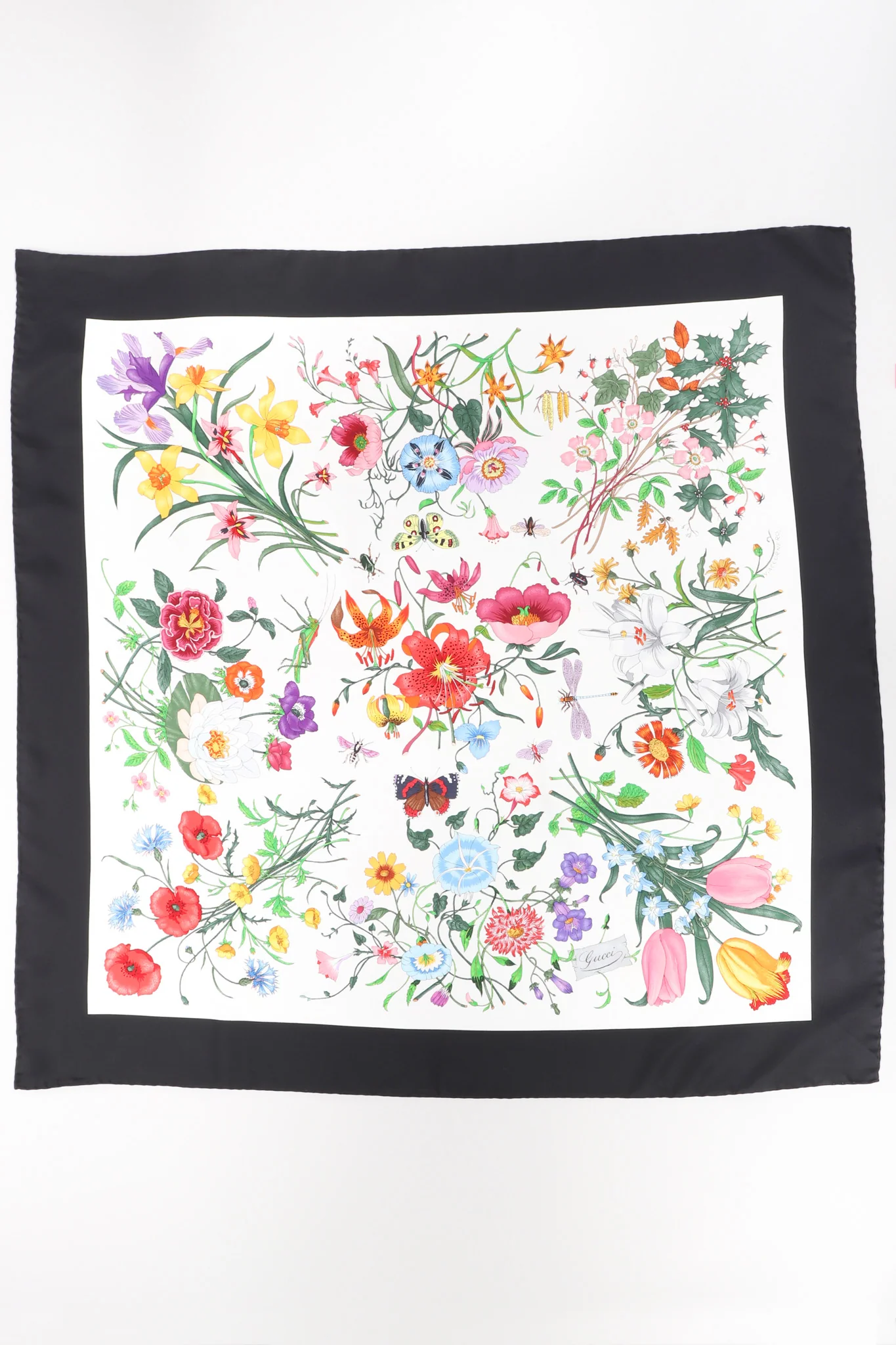 Black Flora Scarf - Image 2