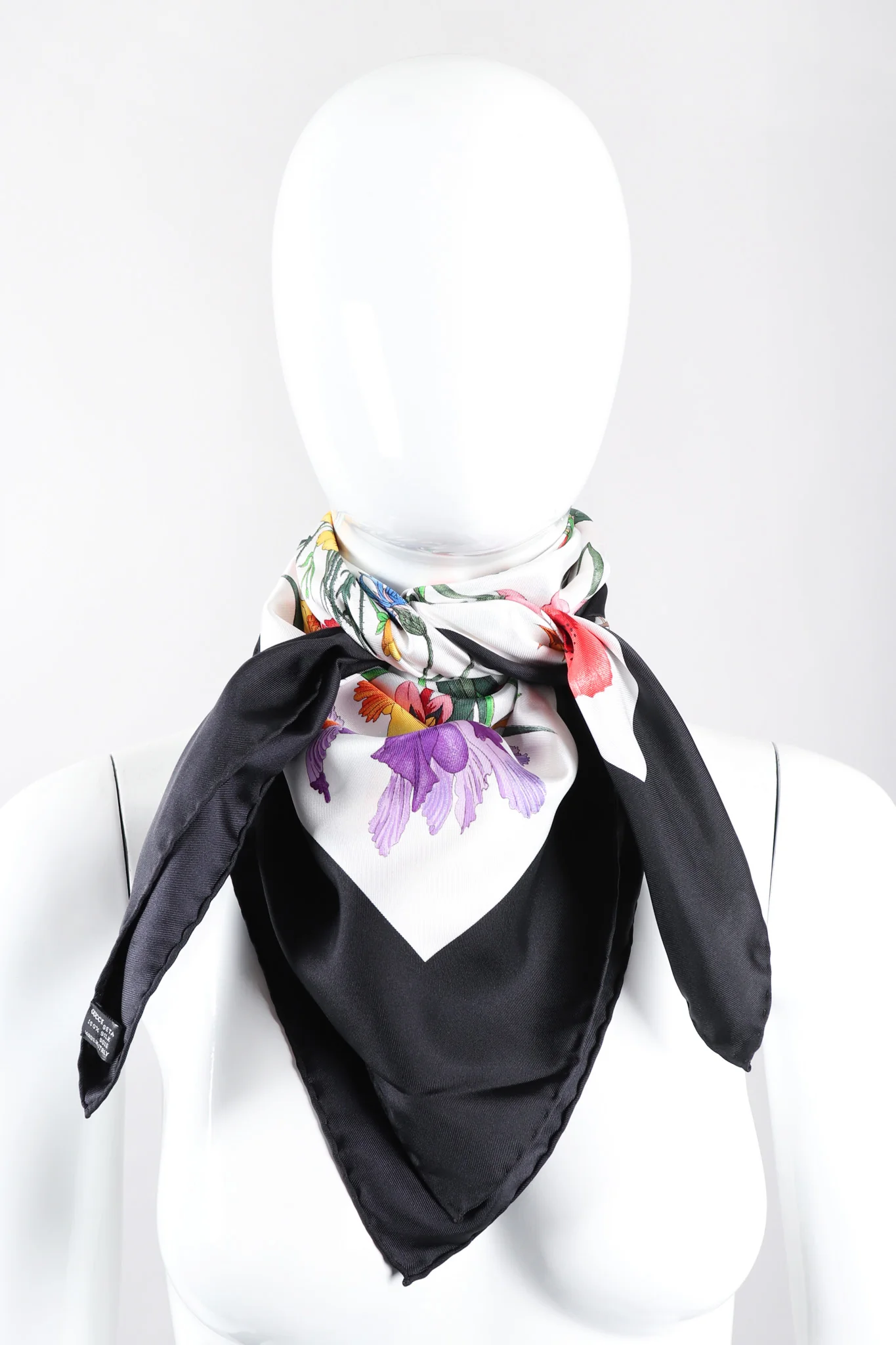 Black Flora Scarf - Image 5
