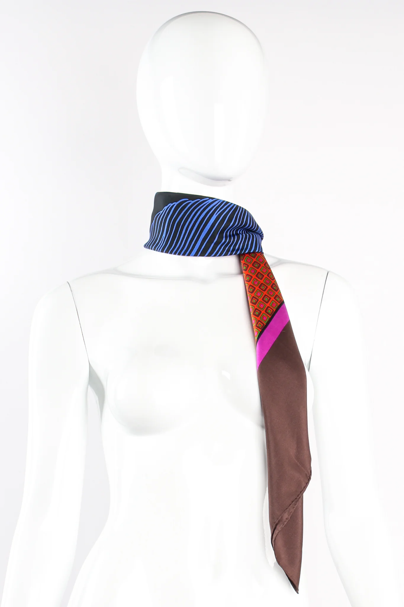 Black Foal Print Silk Scarf - Image 3