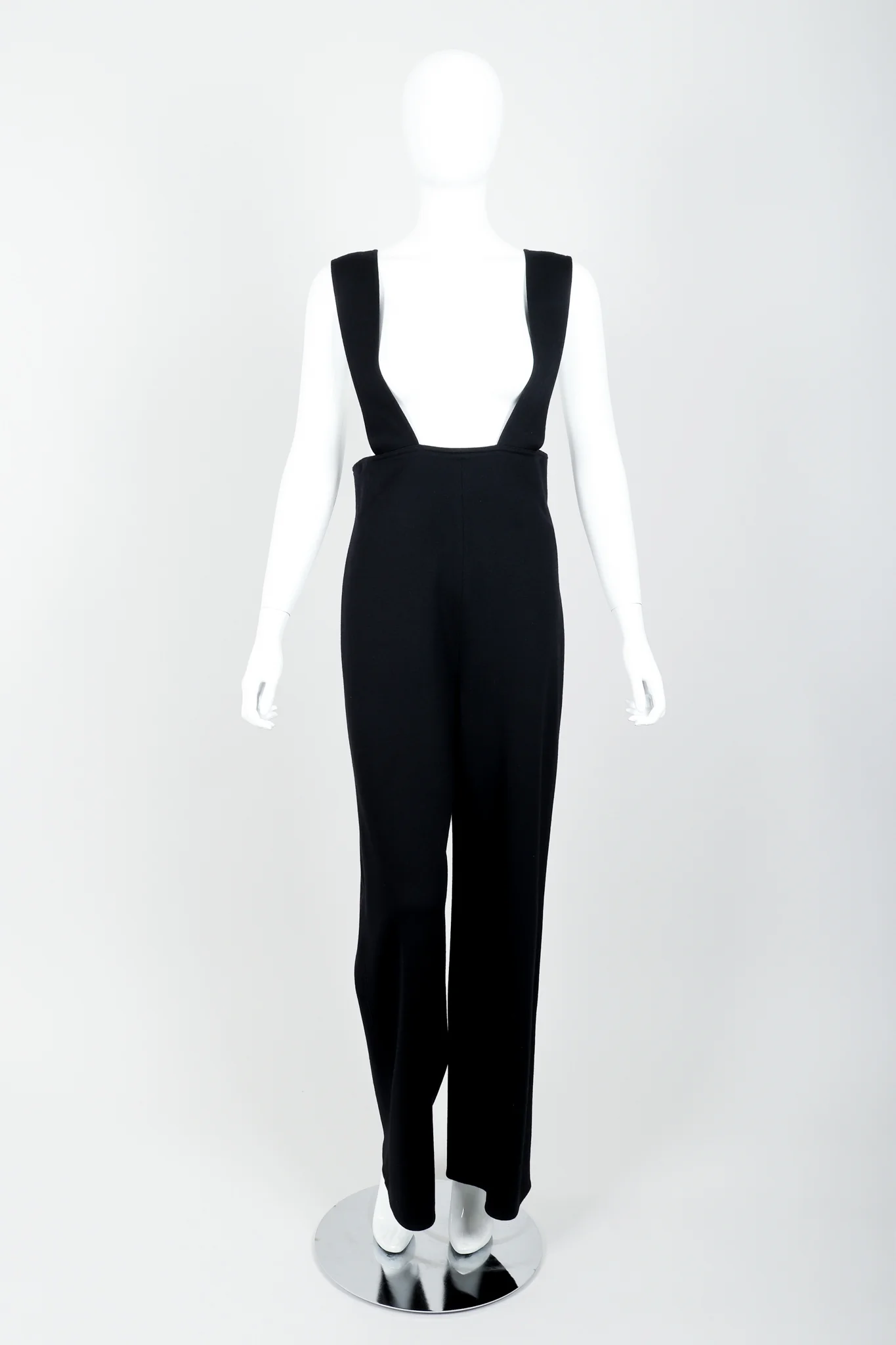 Black Knit Suspender Pant - Image 4