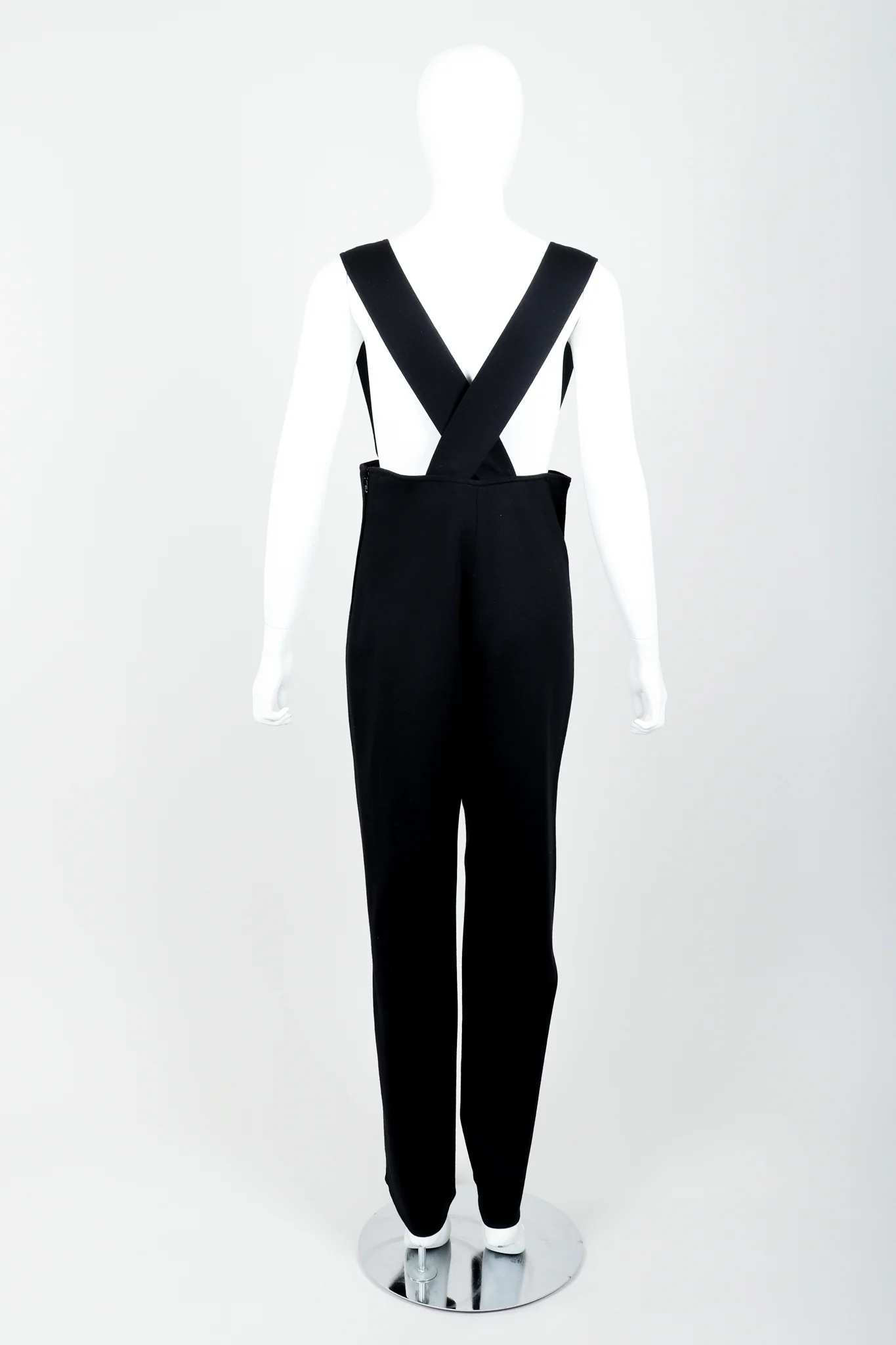 Black Knit Suspender Pant - Image 7