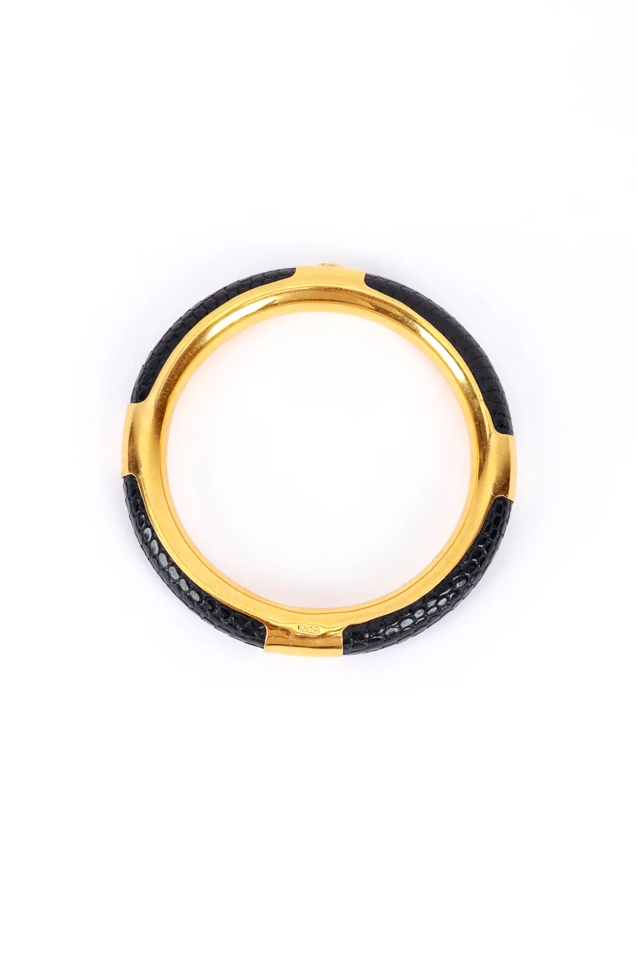Black Lizard Skin Bangle - Image 3