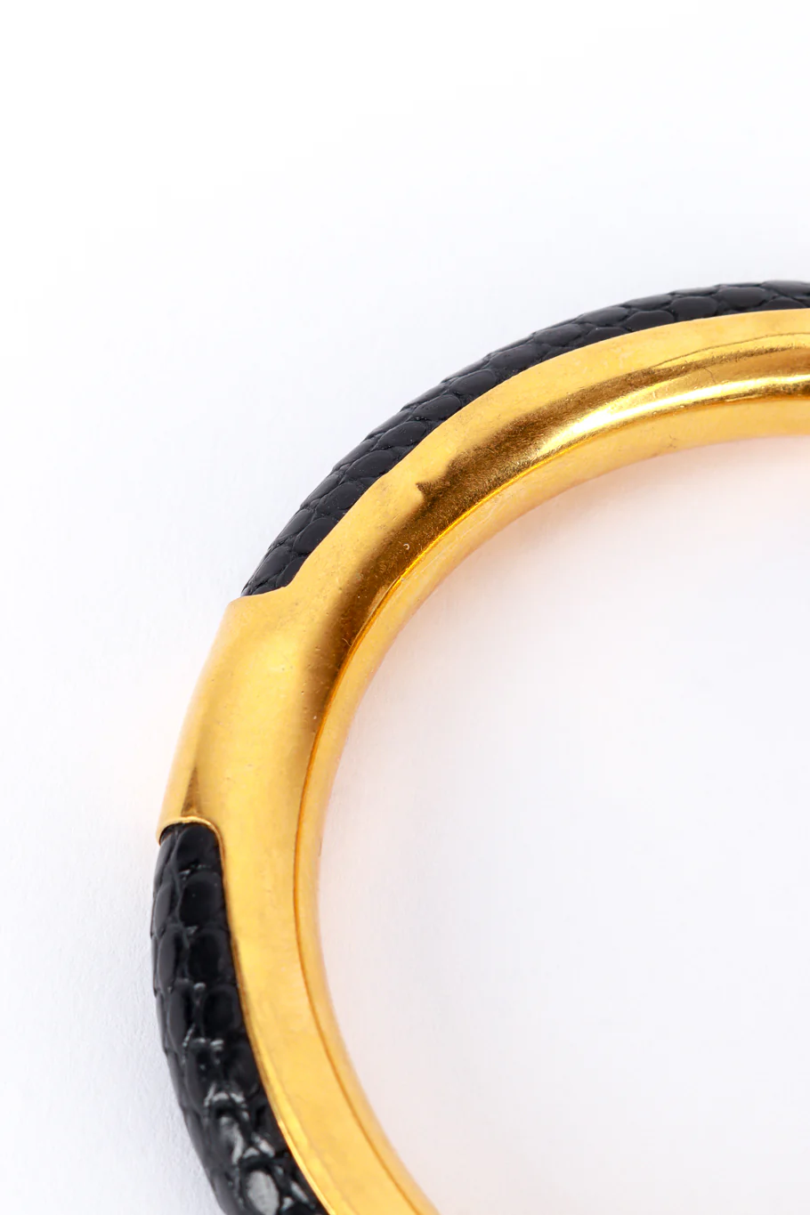 Black Lizard Skin Bangle - Image 6