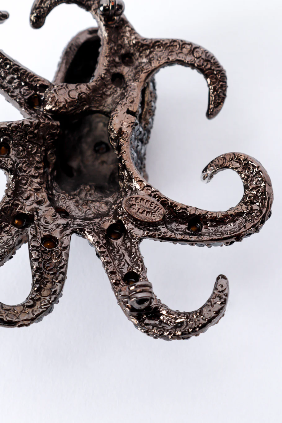 Black Sea Rhinestone Octopus Brooch - Image 5