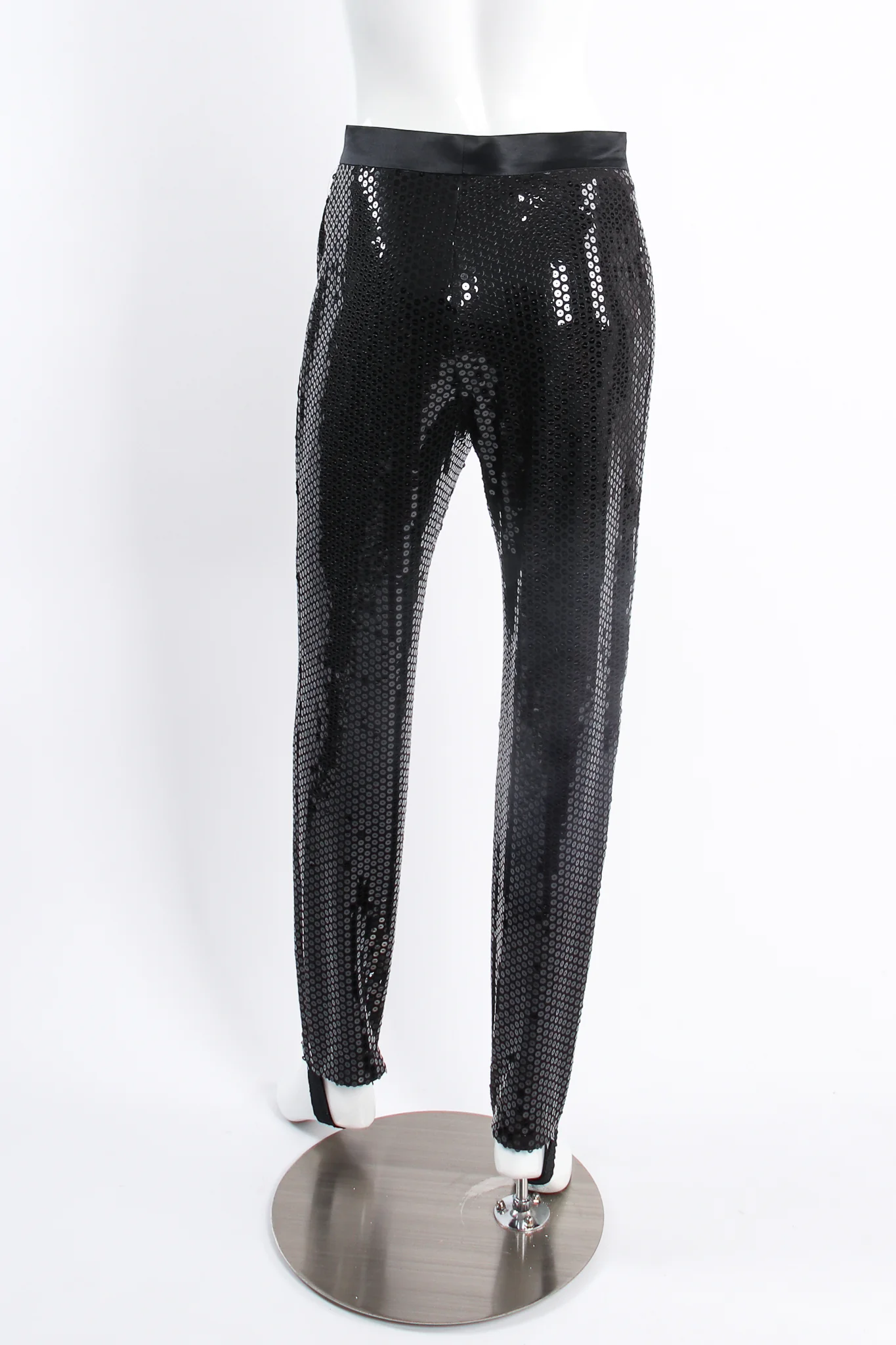 Black Sequined Stirrup Pant - Image 4