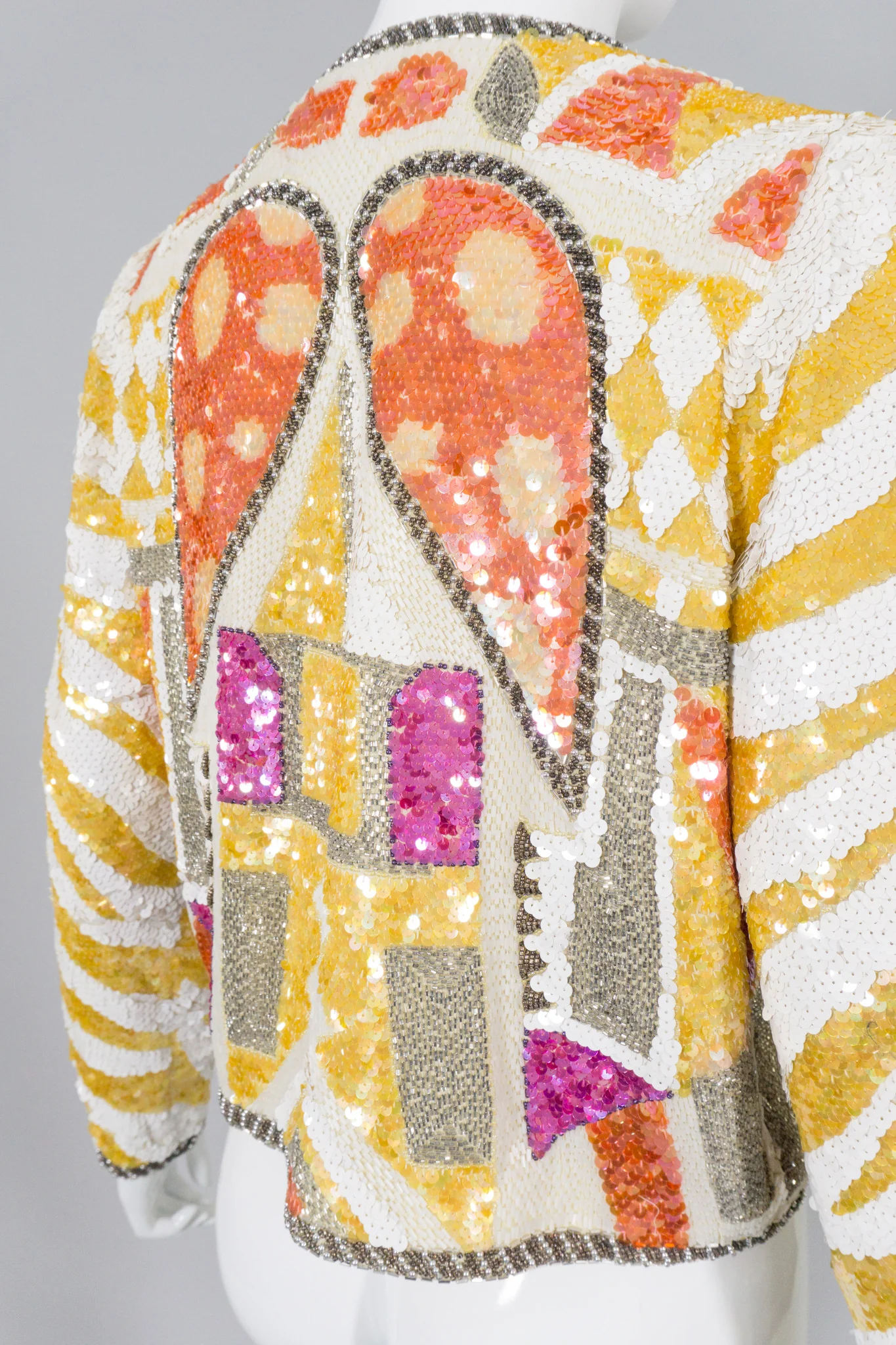 Black Tie Sequin Wing Jacket - Image 9