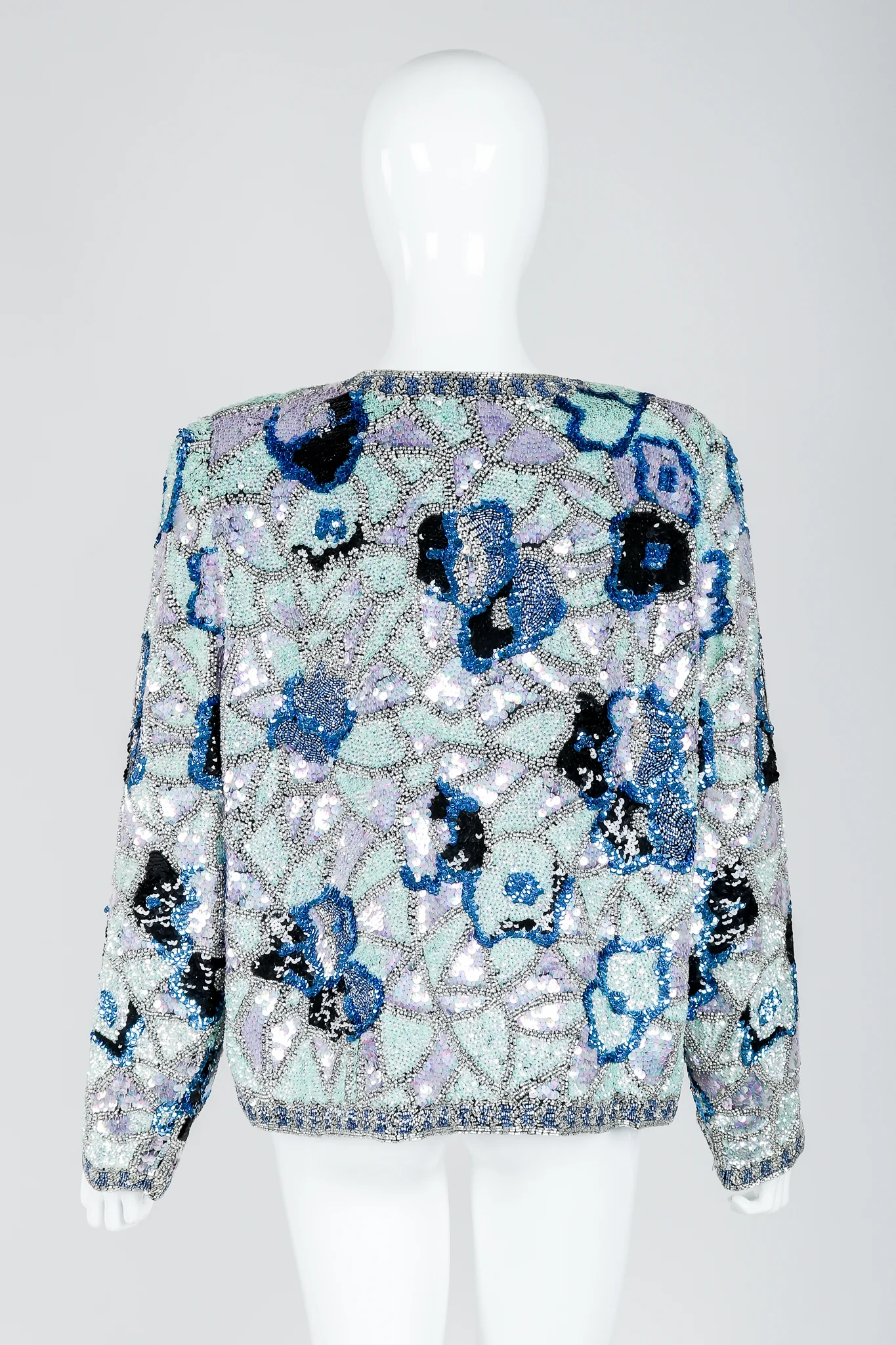 Black Tie Sequined Mosaic Jacket - Image 4