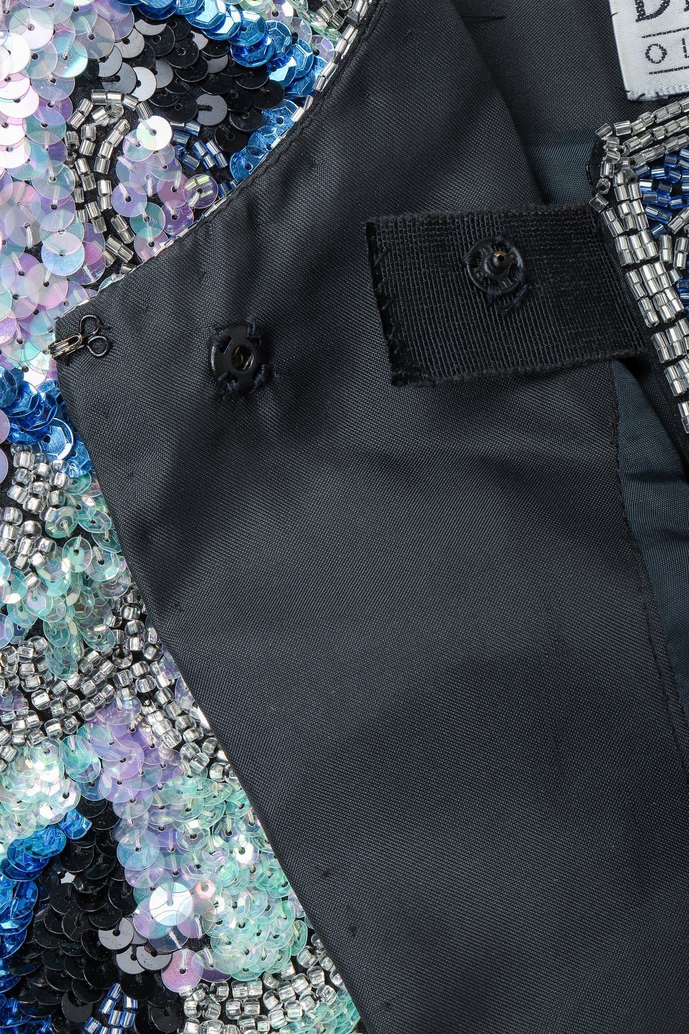 Black Tie Sequined Mosaic Jacket - Image 5