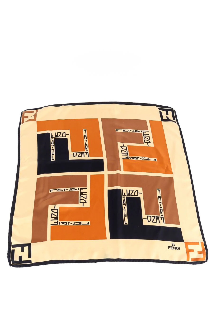 Block Print F Logo Scarf - Image 3