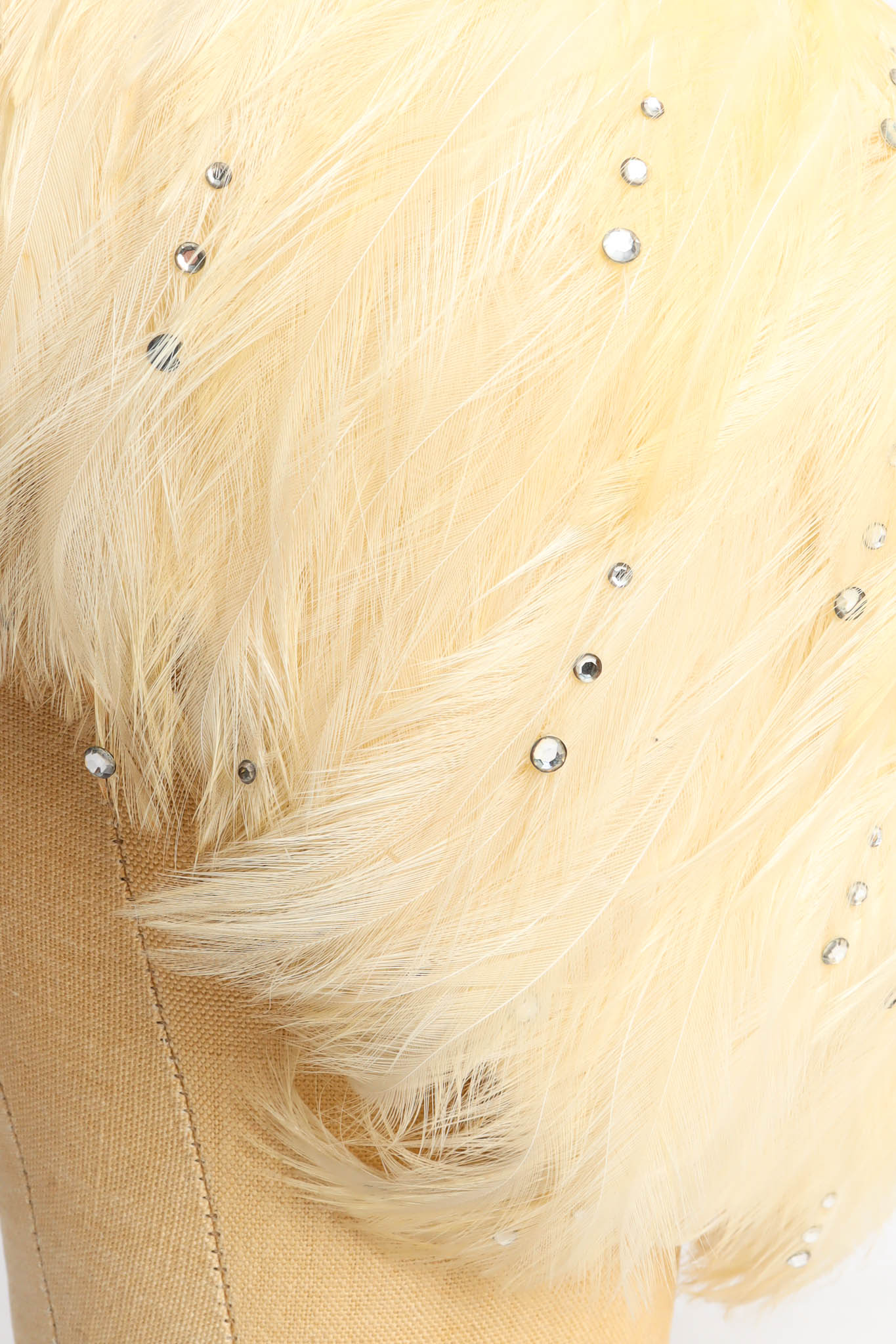 Blonde Rhinestone Feather Hat - Image 9