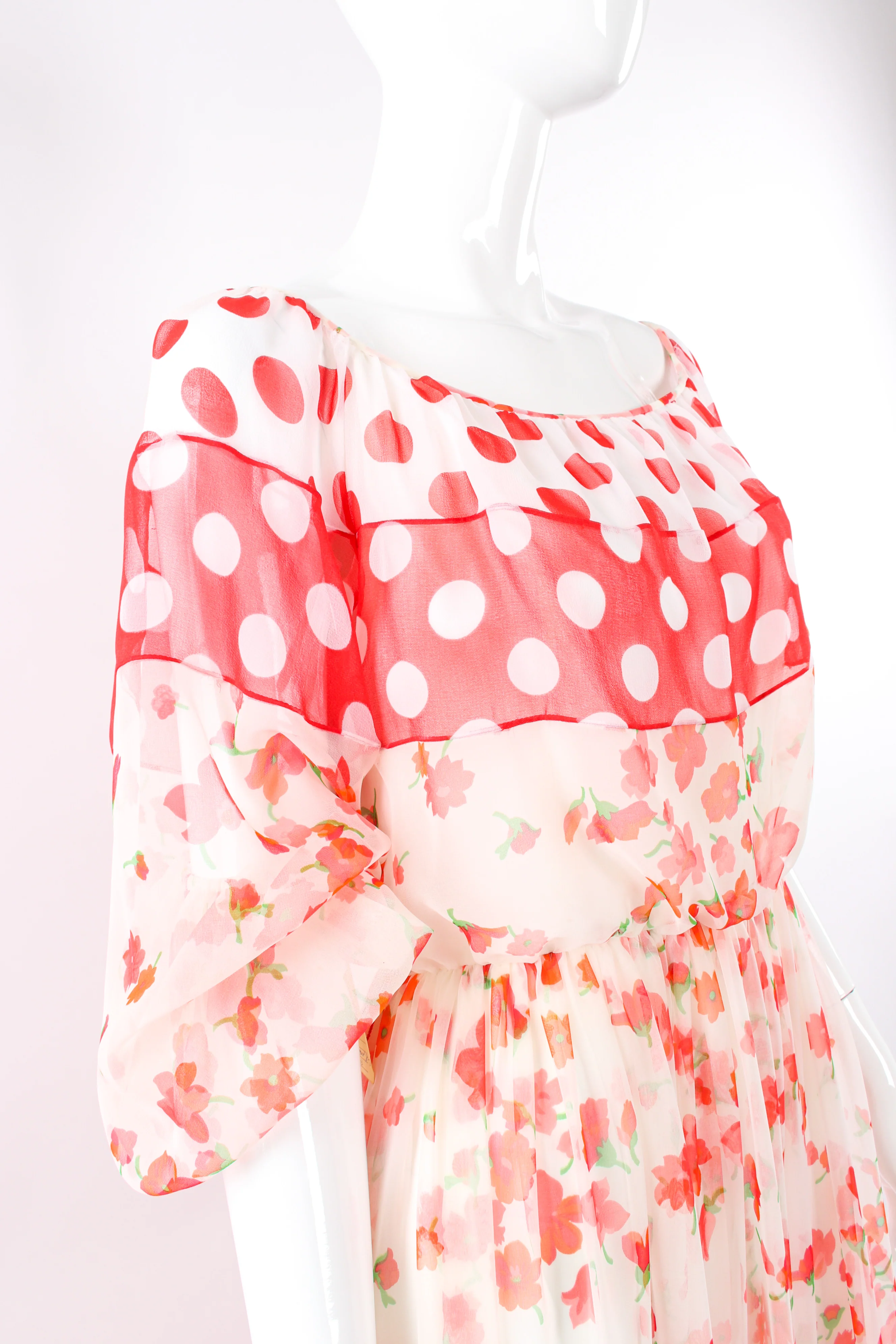 Blooming Polka Dot Dress - Image 4