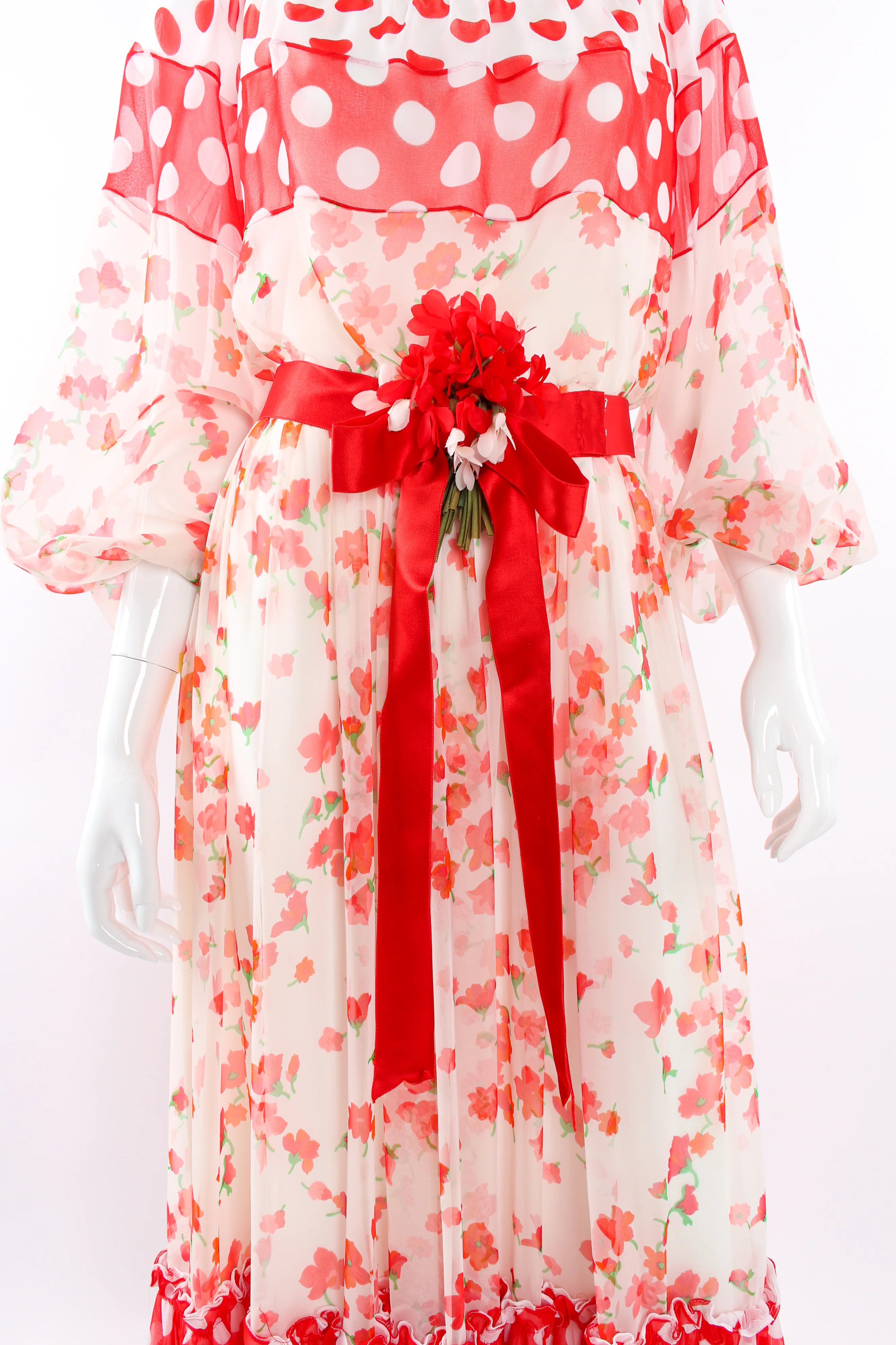 Blooming Polka Dot Dress - Image 7