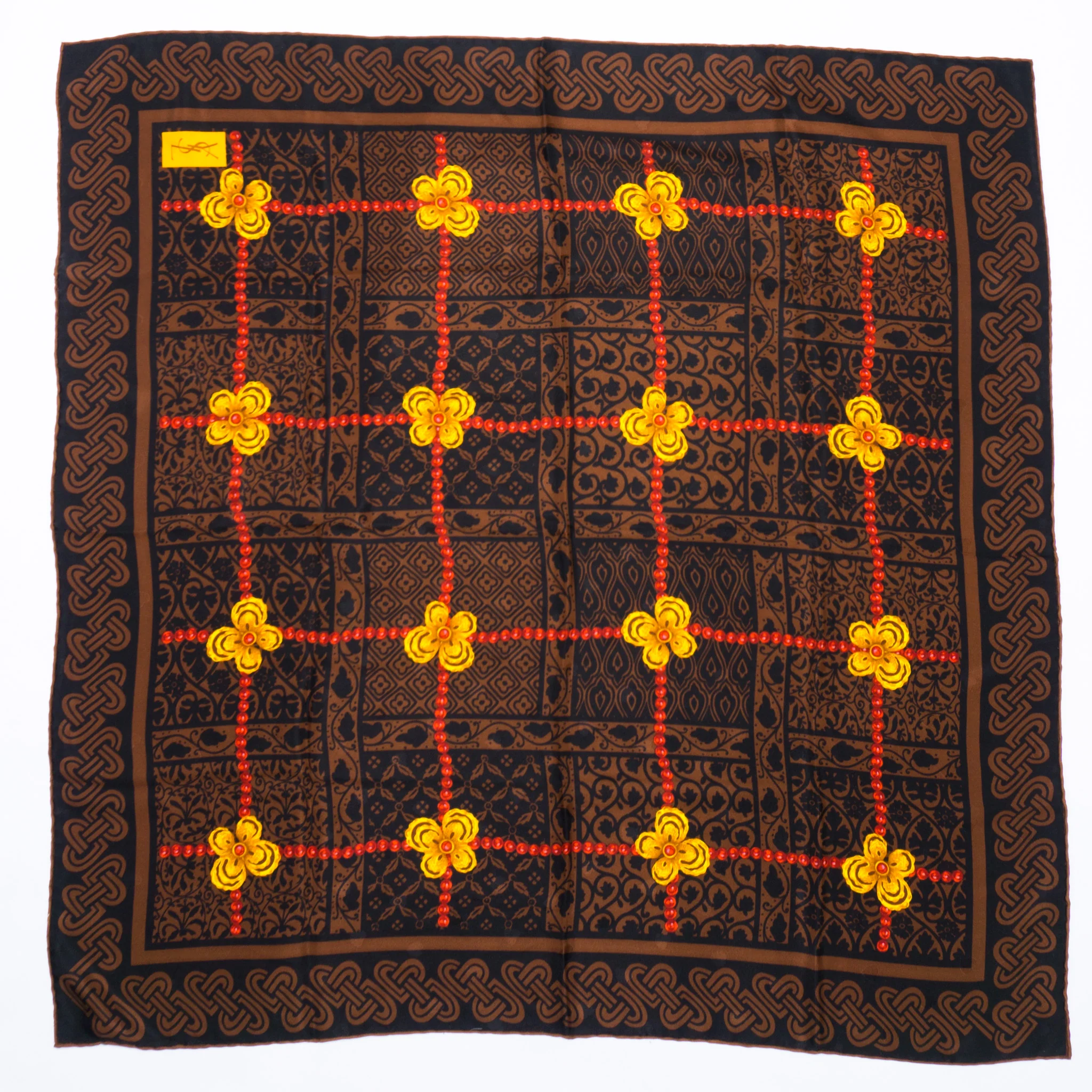 Celtic Heart Blossom Bead Silk Scarf - Image 2