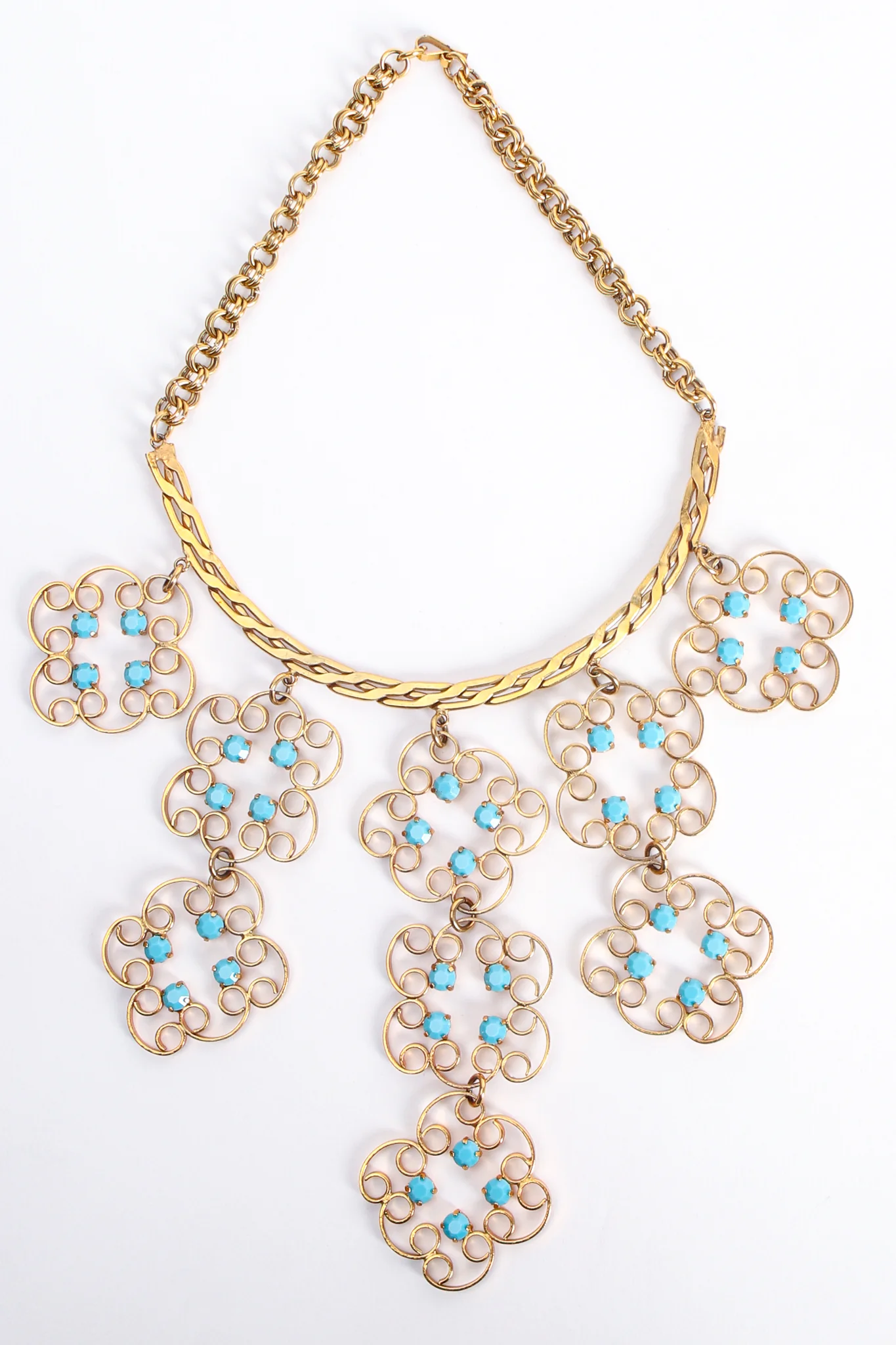 Blossom Scroll Bib Necklace - Image 3