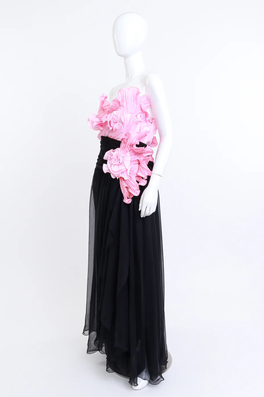 Blossoming Ruched Evening Gown - Image 3