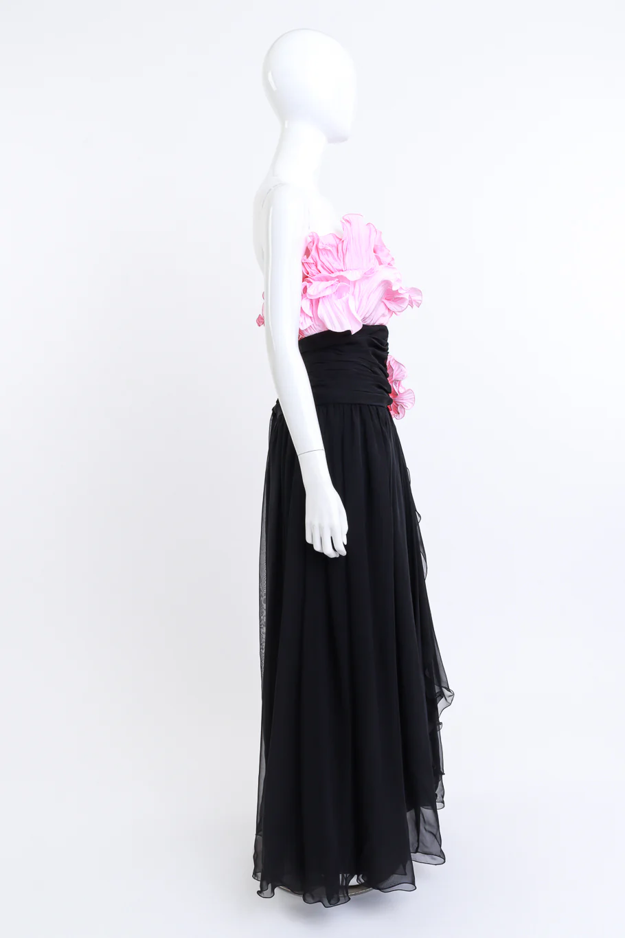 Blossoming Ruched Evening Gown - Image 5