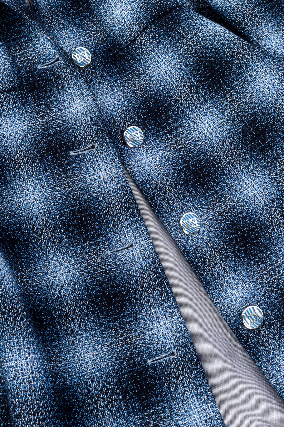 Blue Check Longline Jacket - Image 6