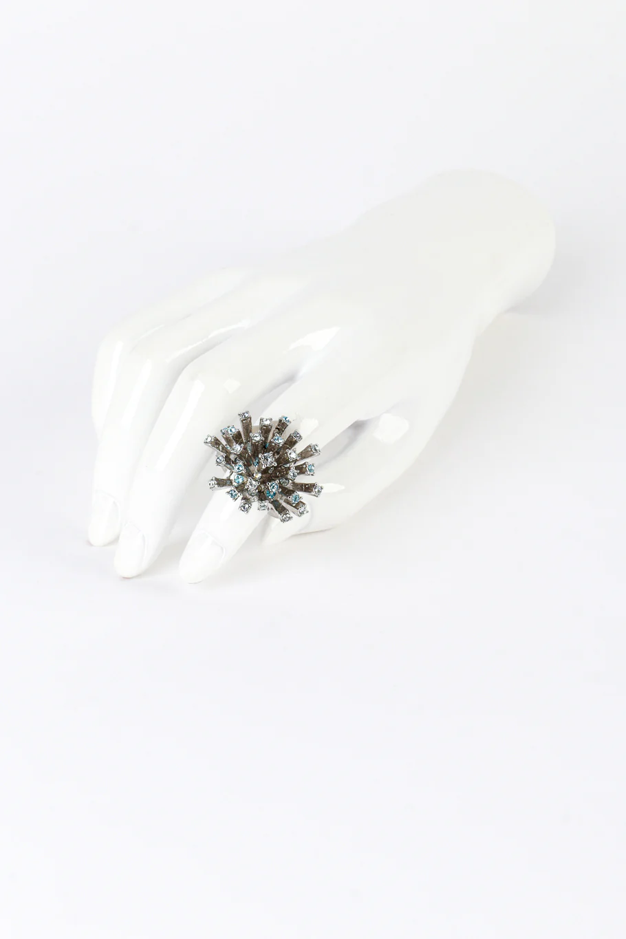Blue Firework Burst Cocktail Ring - Image 2